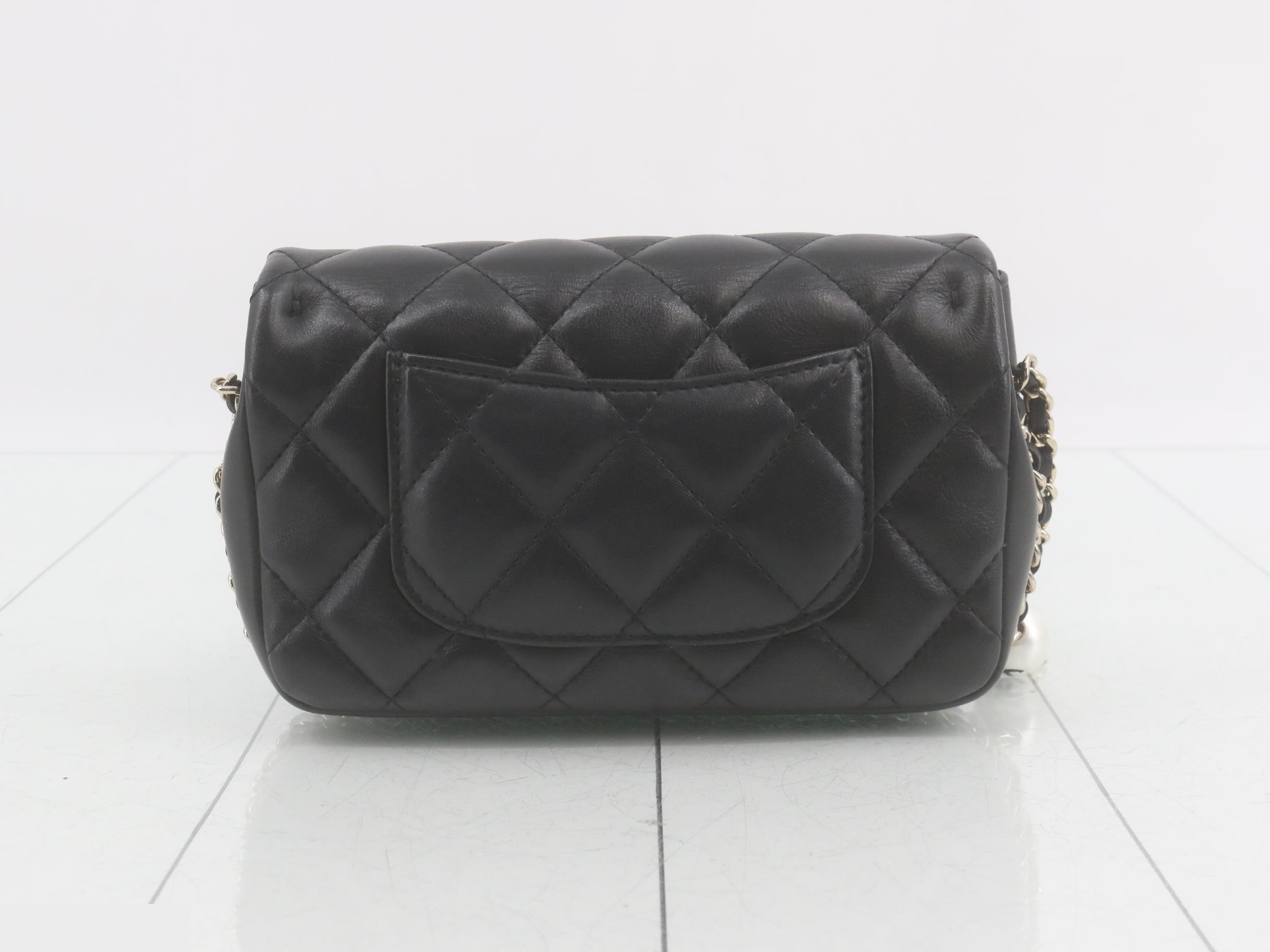 Matelassé Lambskin Turnlock Stone Chain Shoulder Bag — view 2