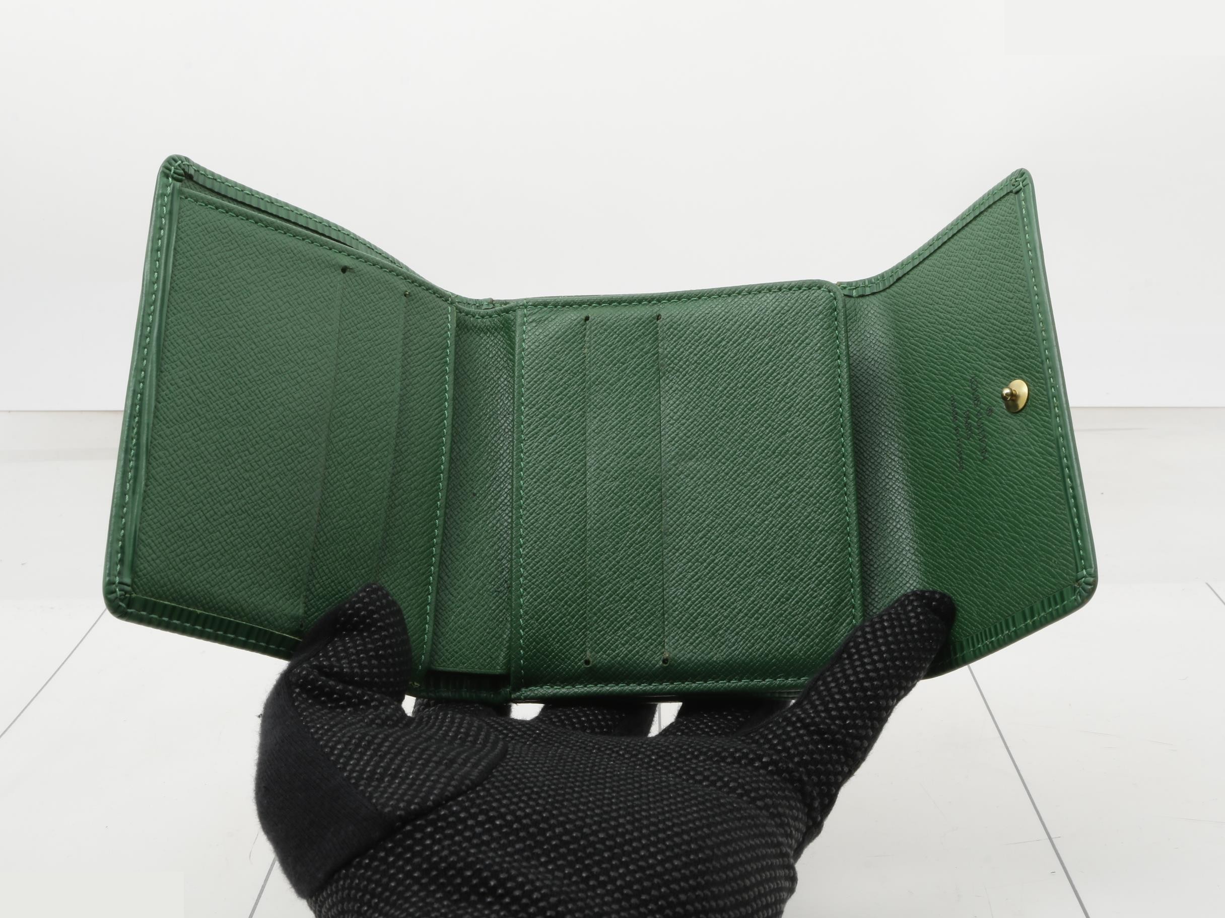 Tri-fold wallet, green — view 4