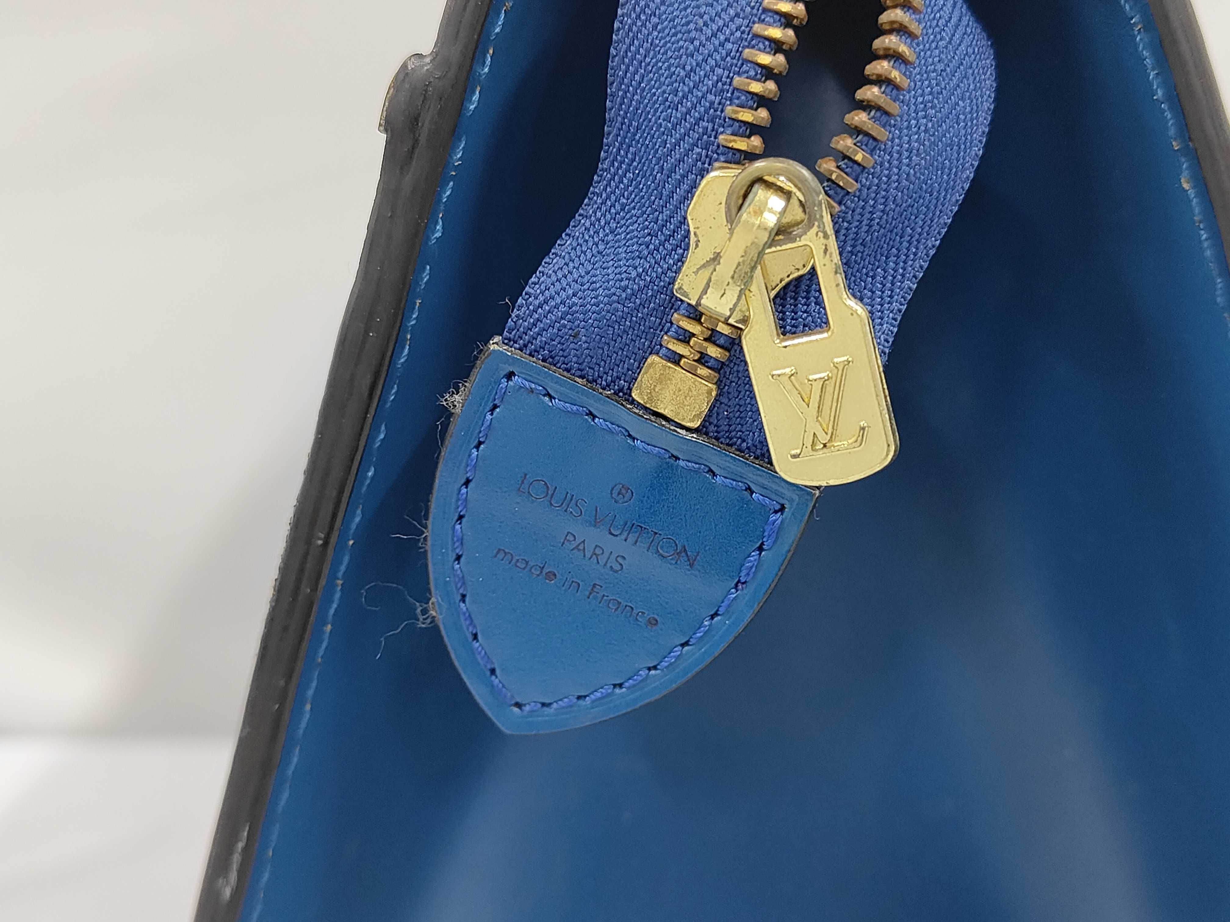 Epi Leather Handbag (Blue) — view 7