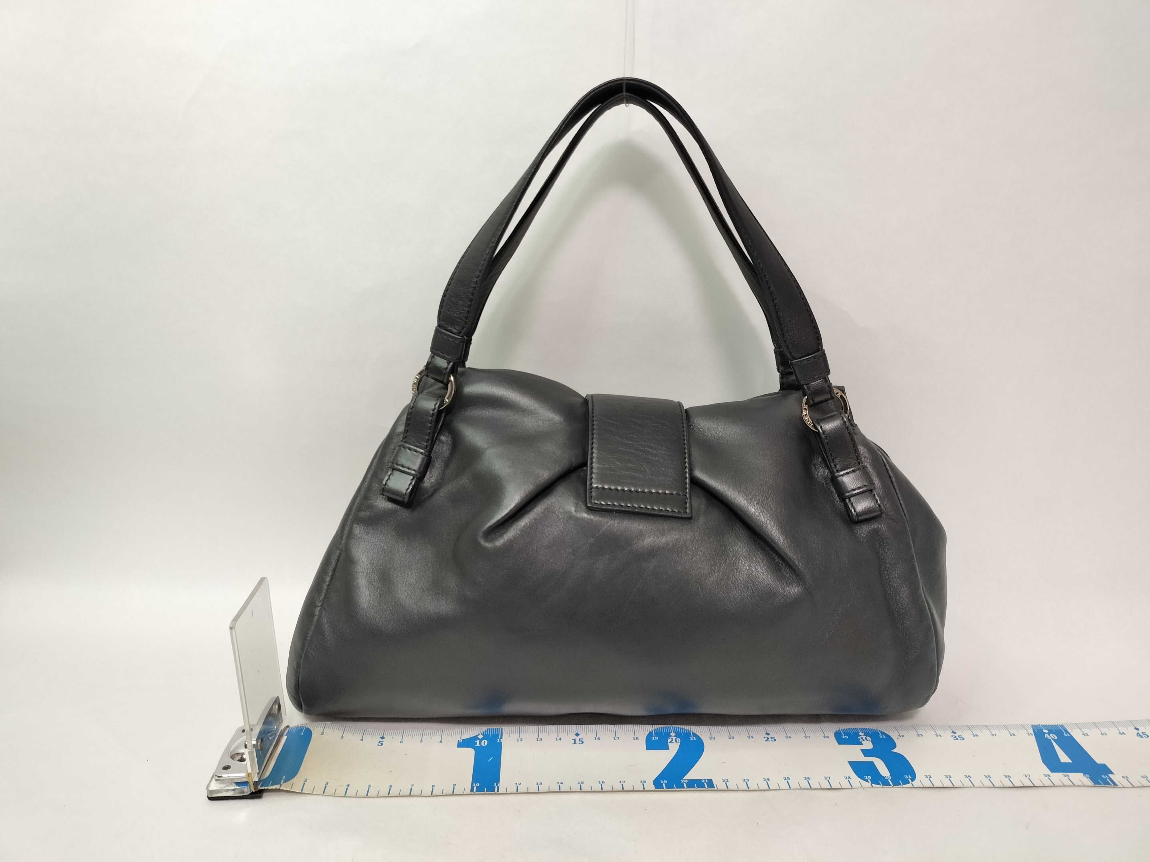 leather shoulder bag, Anagram design, with dust bag, handbag. — view 2