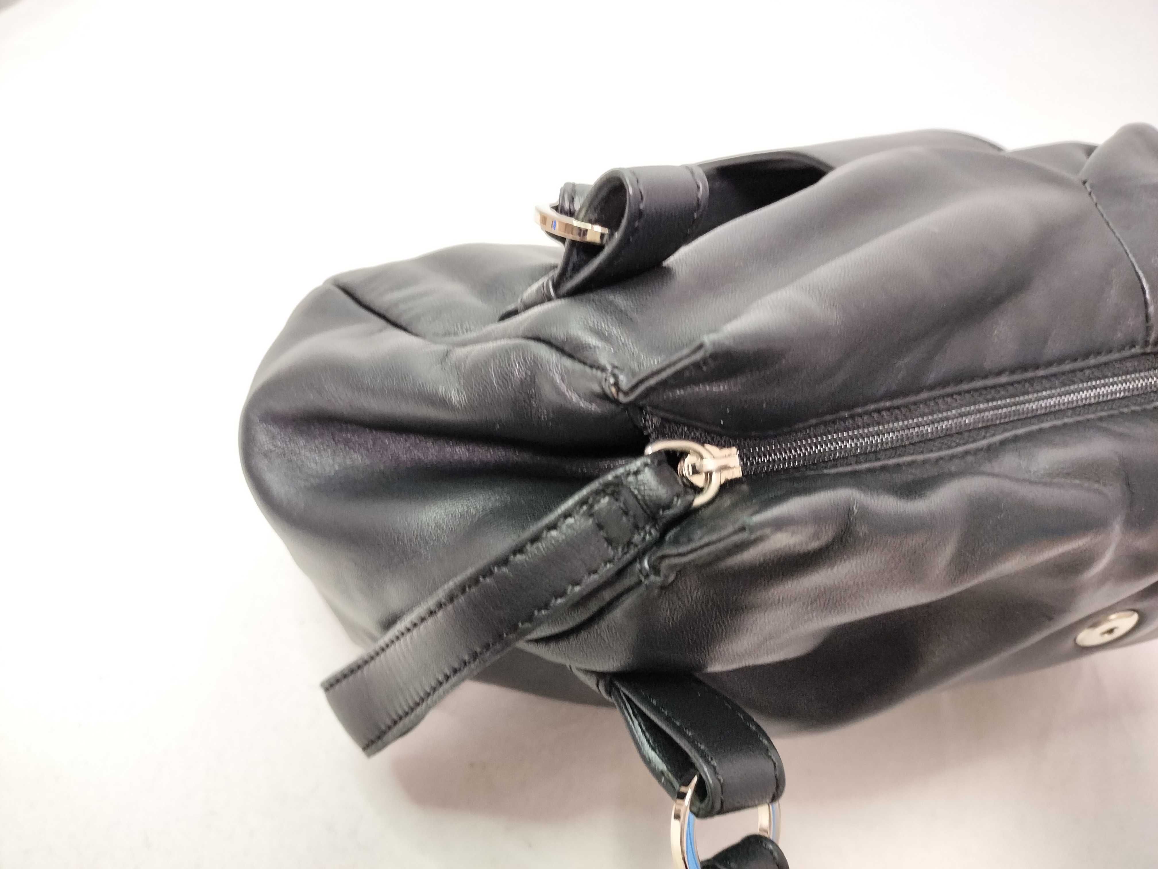 leather shoulder bag, Anagram design, with dust bag, handbag. — view 14