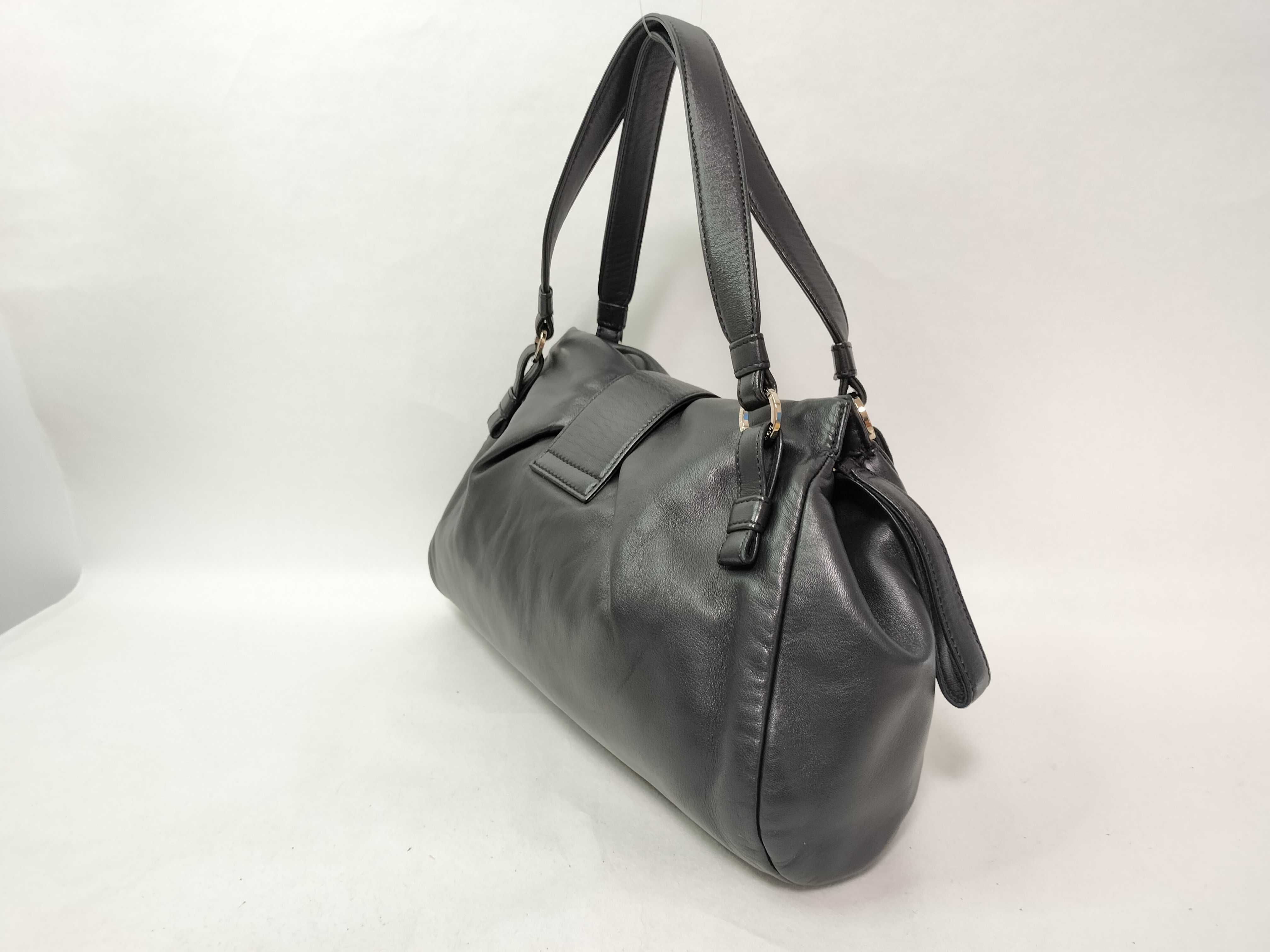 leather shoulder bag, Anagram design, with dust bag, handbag. — view 3