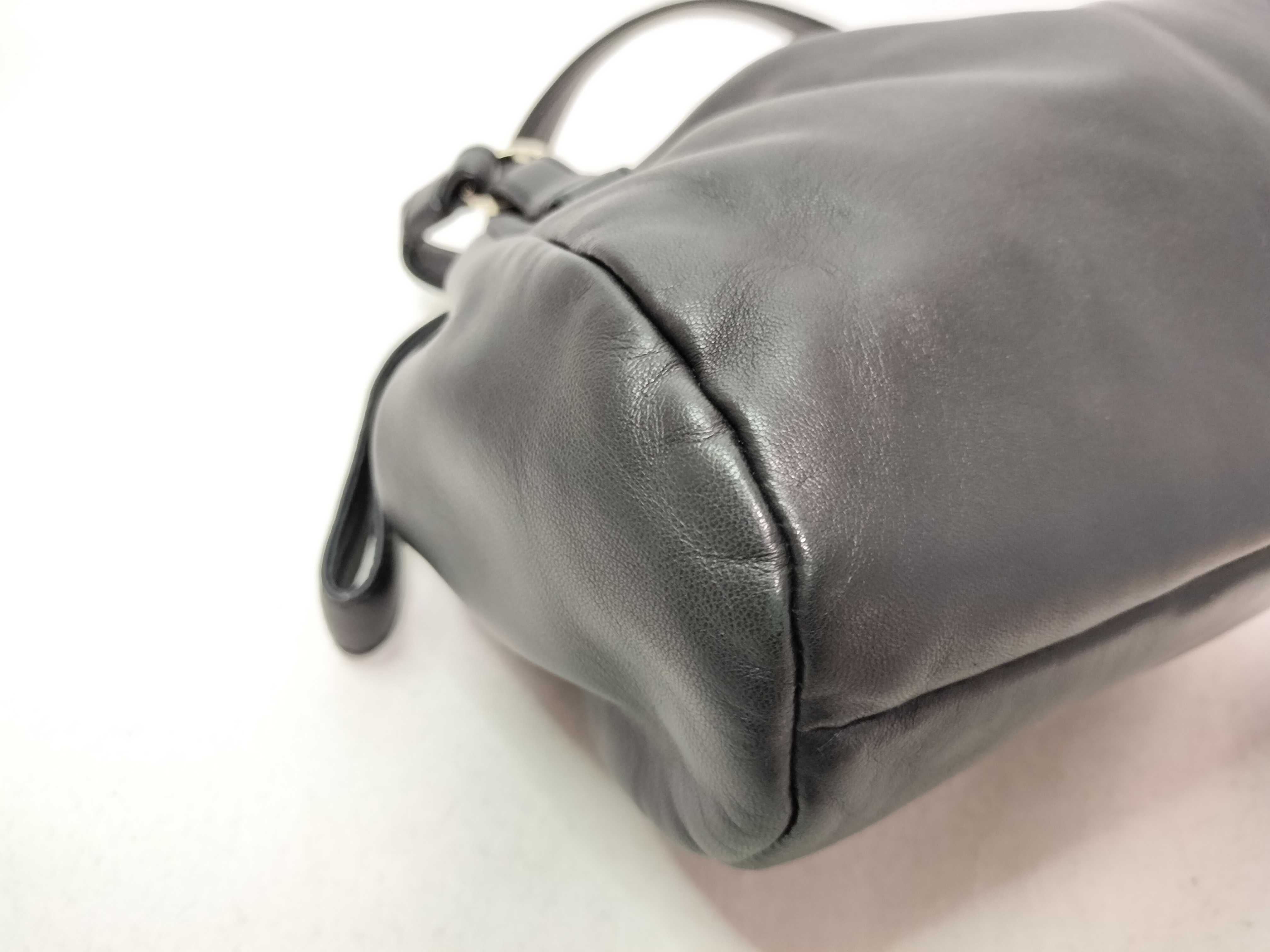 leather shoulder bag, Anagram design, with dust bag, handbag. — view 9