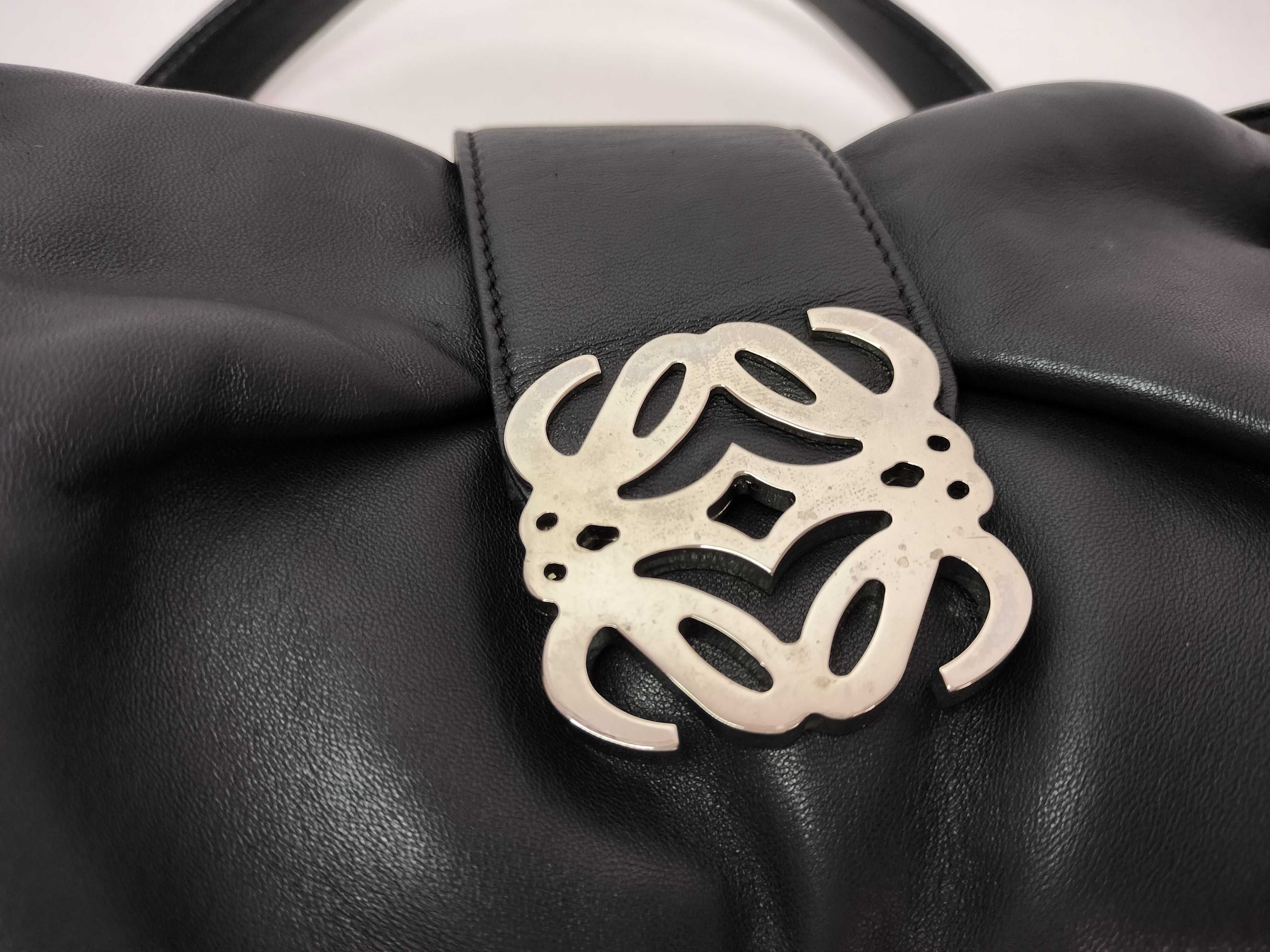 leather shoulder bag, Anagram design, with dust bag, handbag. — view 10