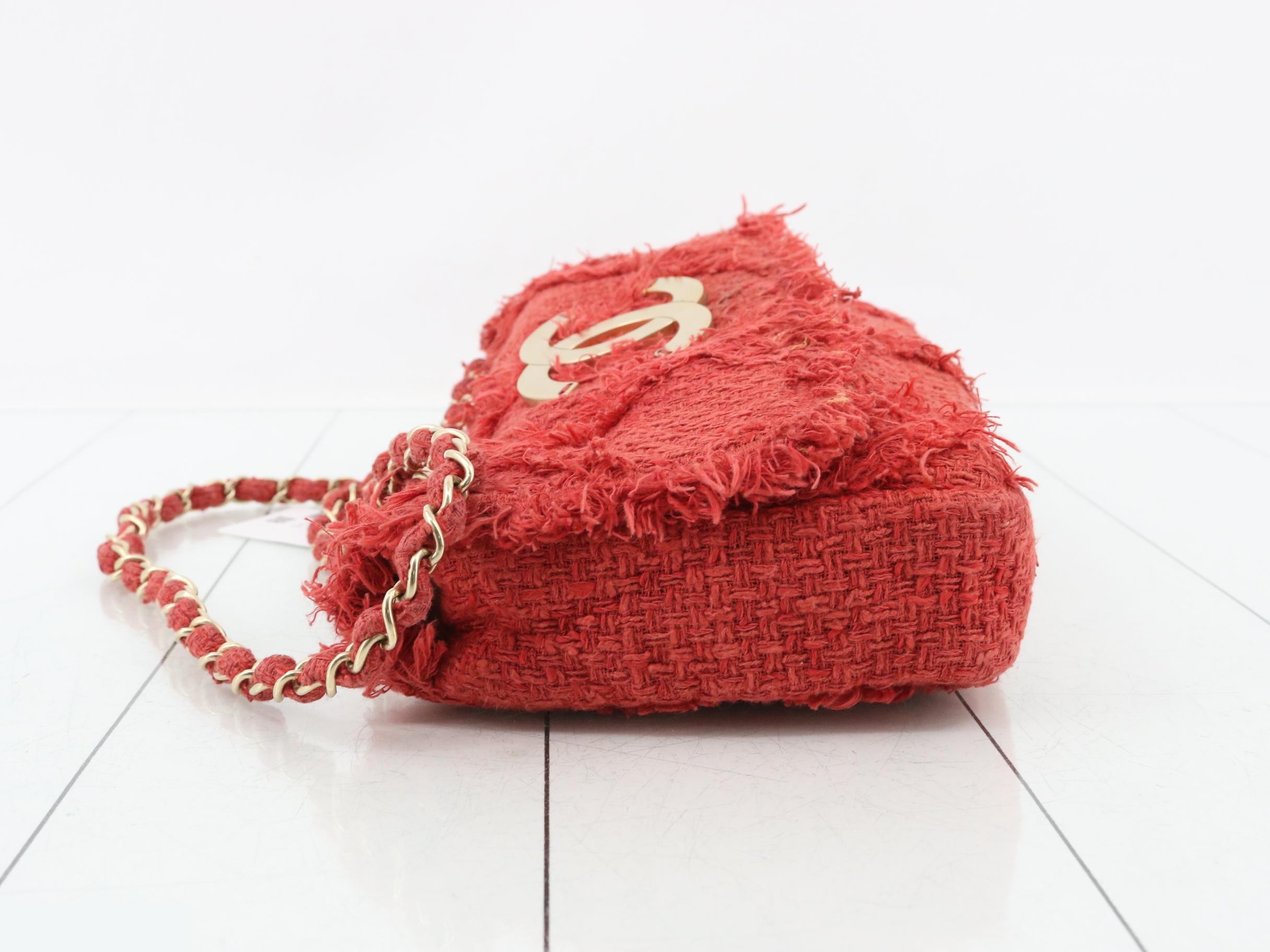 Tweed Fringe Large Coco Shoulder Bag — view 4