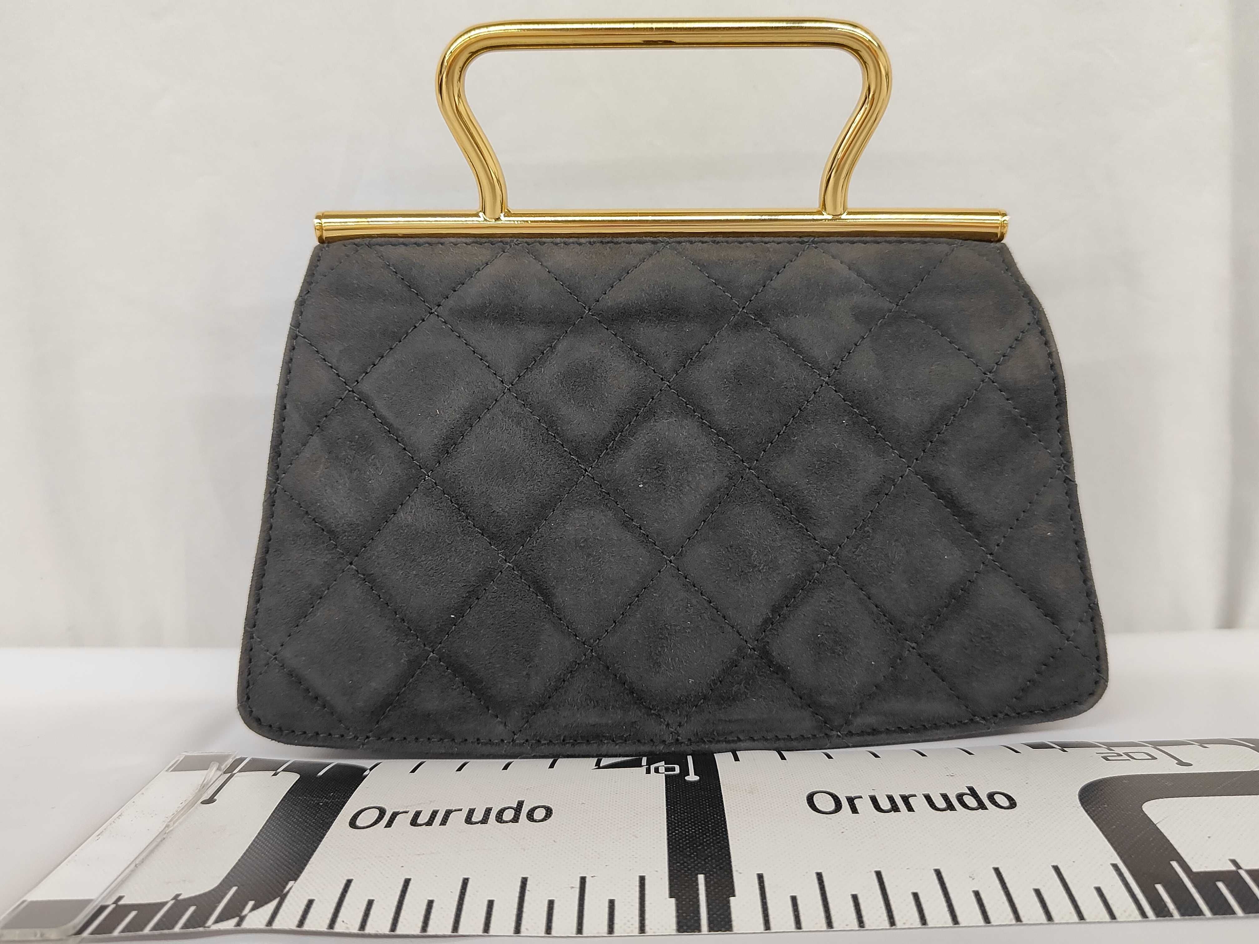 Suede Handbag, Black GP Handbag — view 2