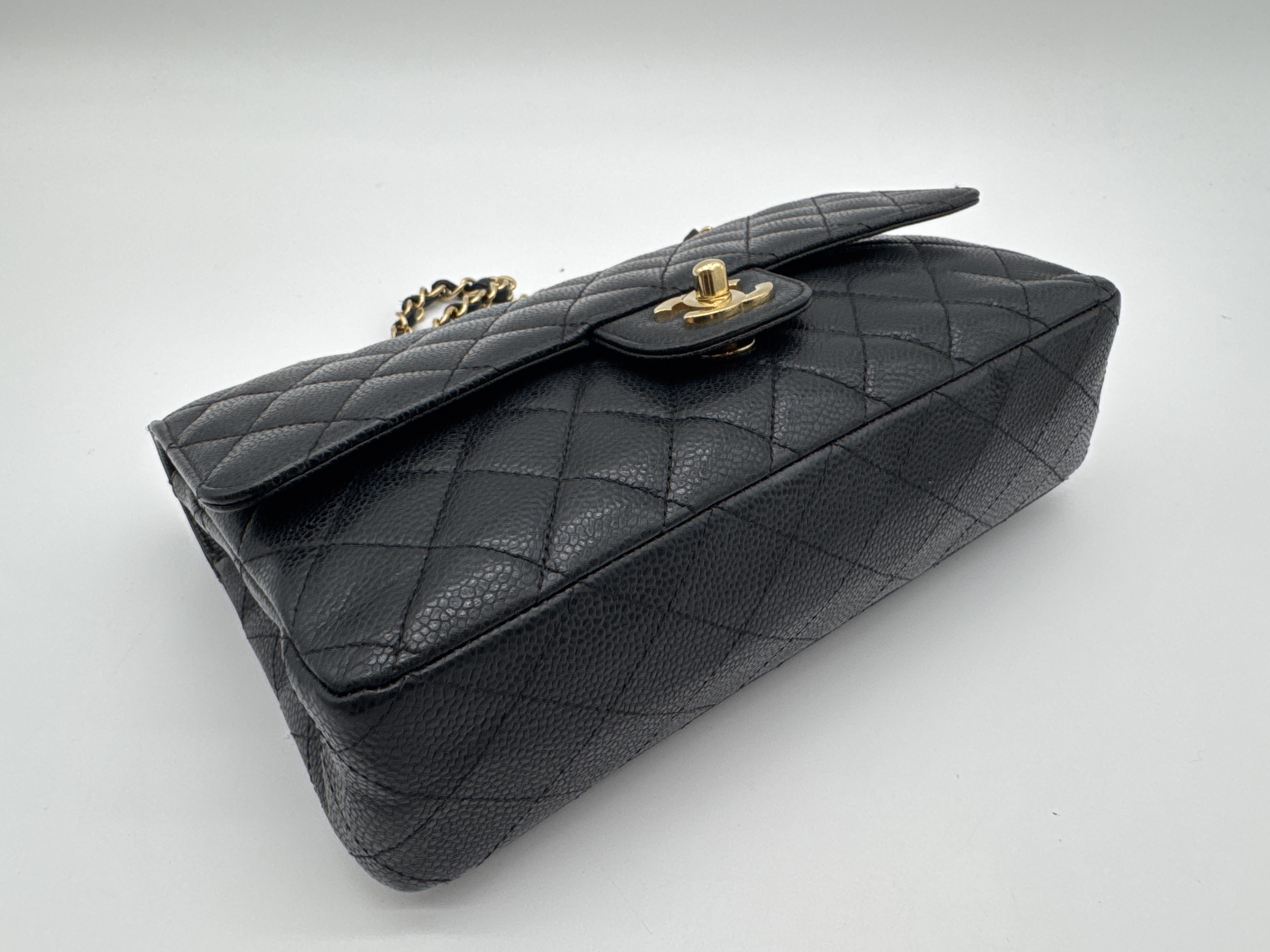 Caviar Skin Matelassé 25 Double Flap Handbag — view 6