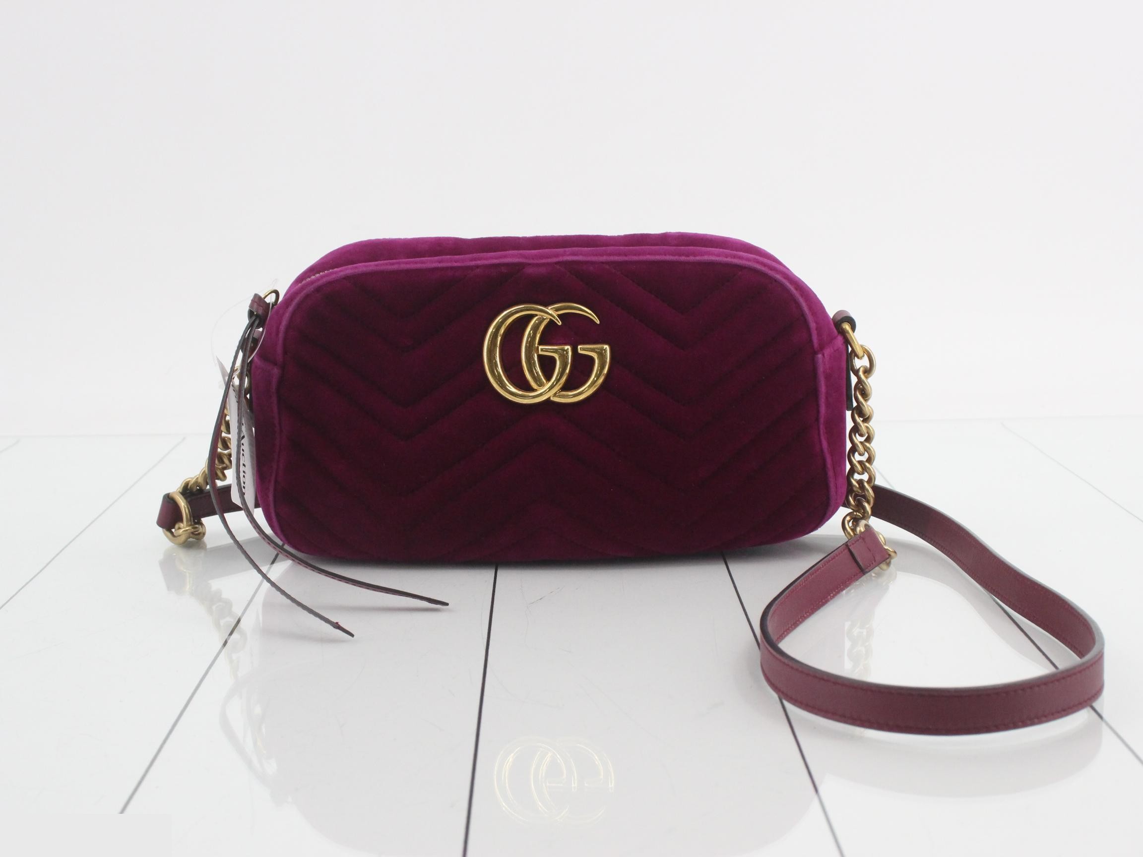GG Marmont Velvet Shoulder Bag