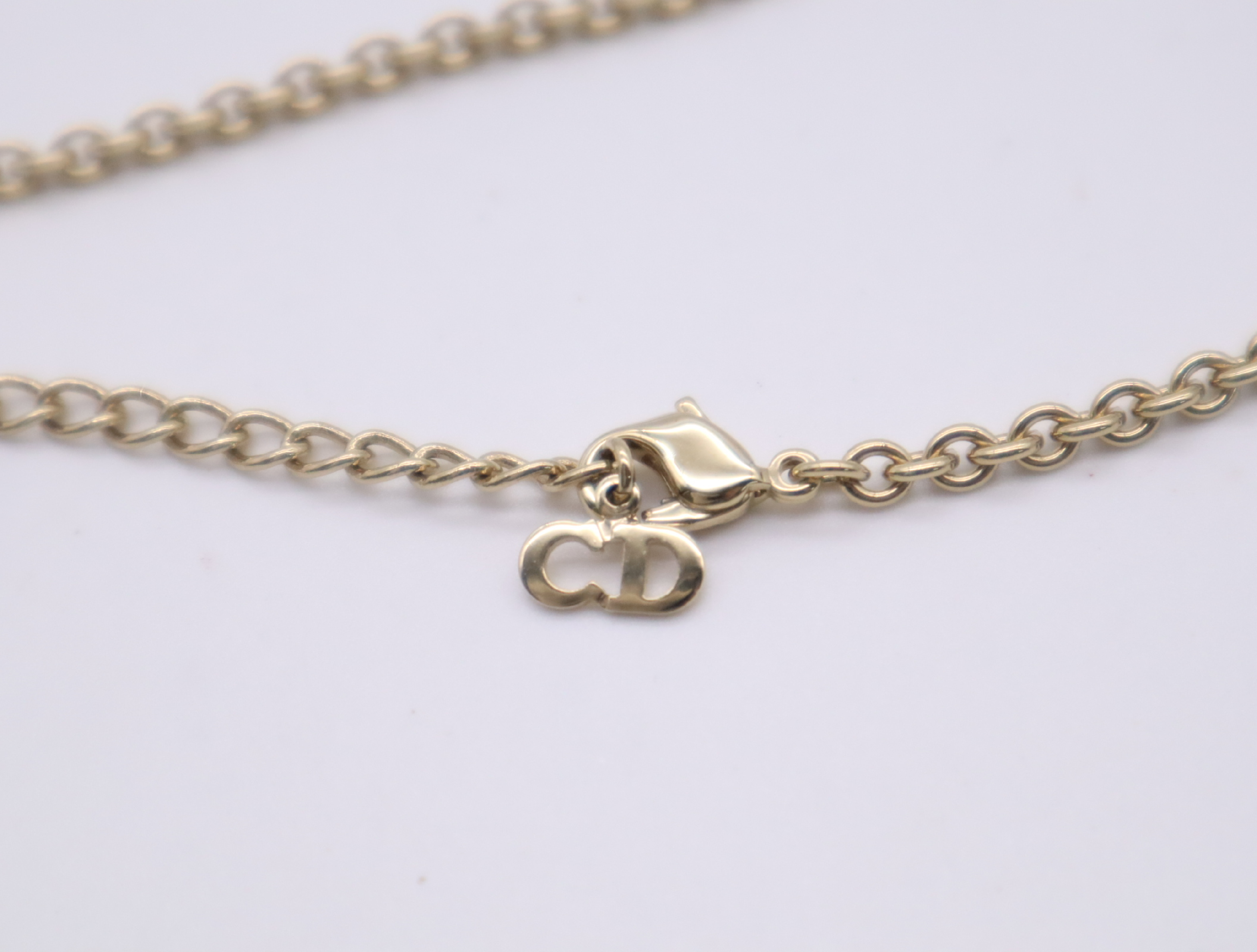 GP DIOR logo necklace, gold necklace — view 5