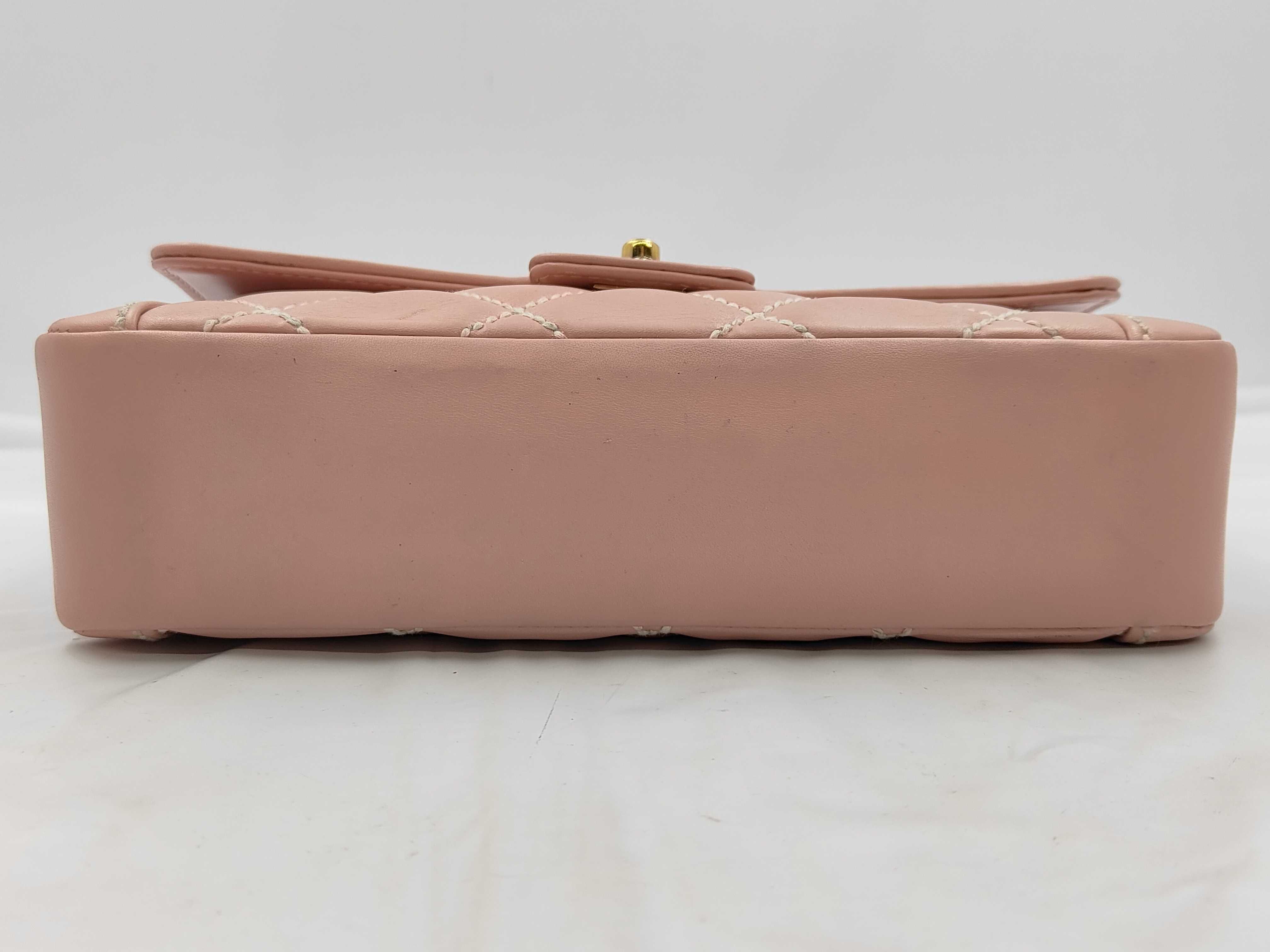 Wild Stitch Shoulder Bag, Pink, with sticker, serial number in the 9 range, handbag — view 6