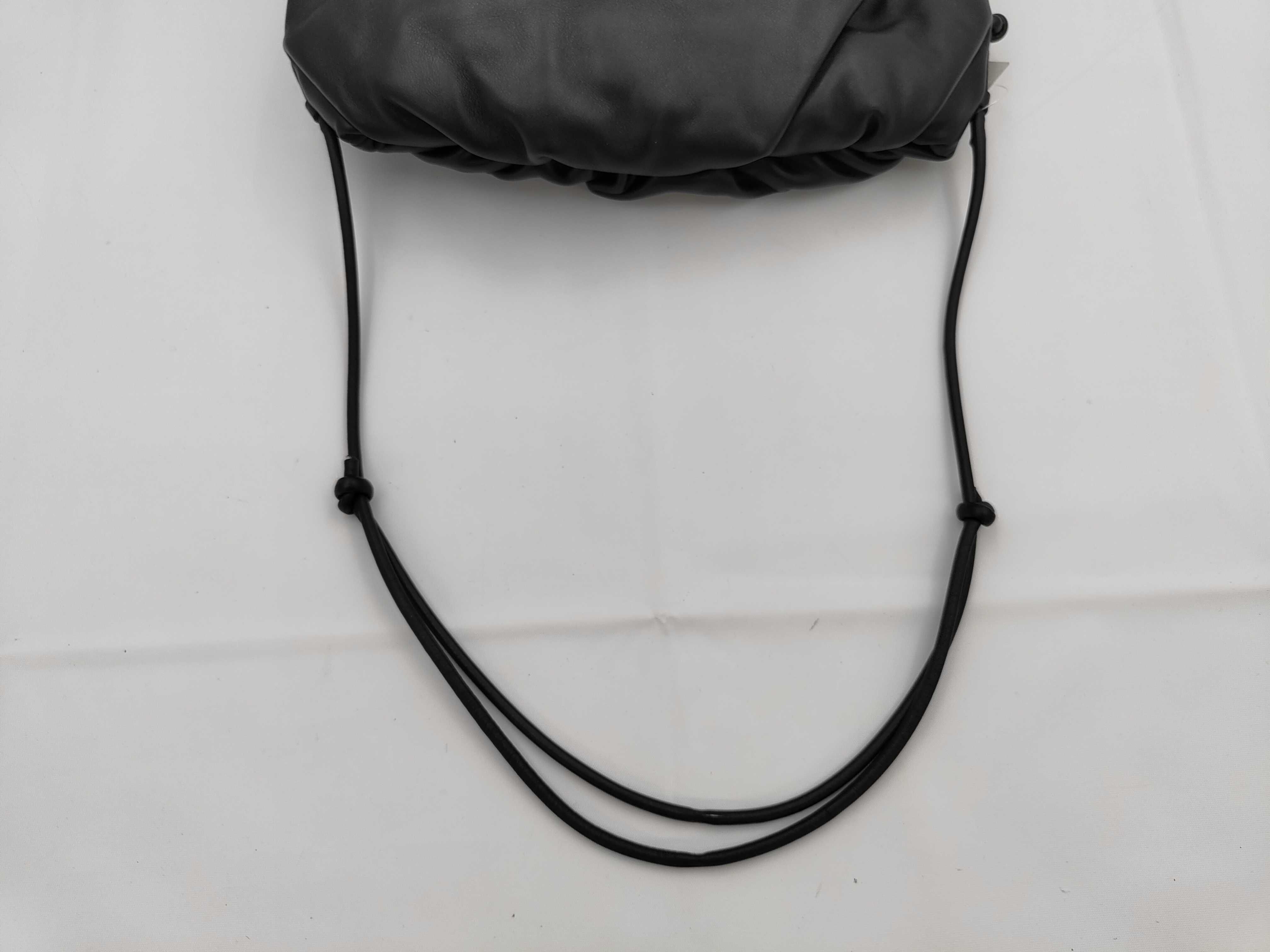 Fringe One-Shoulder Bag, Lambskin, Black Bag — view 3