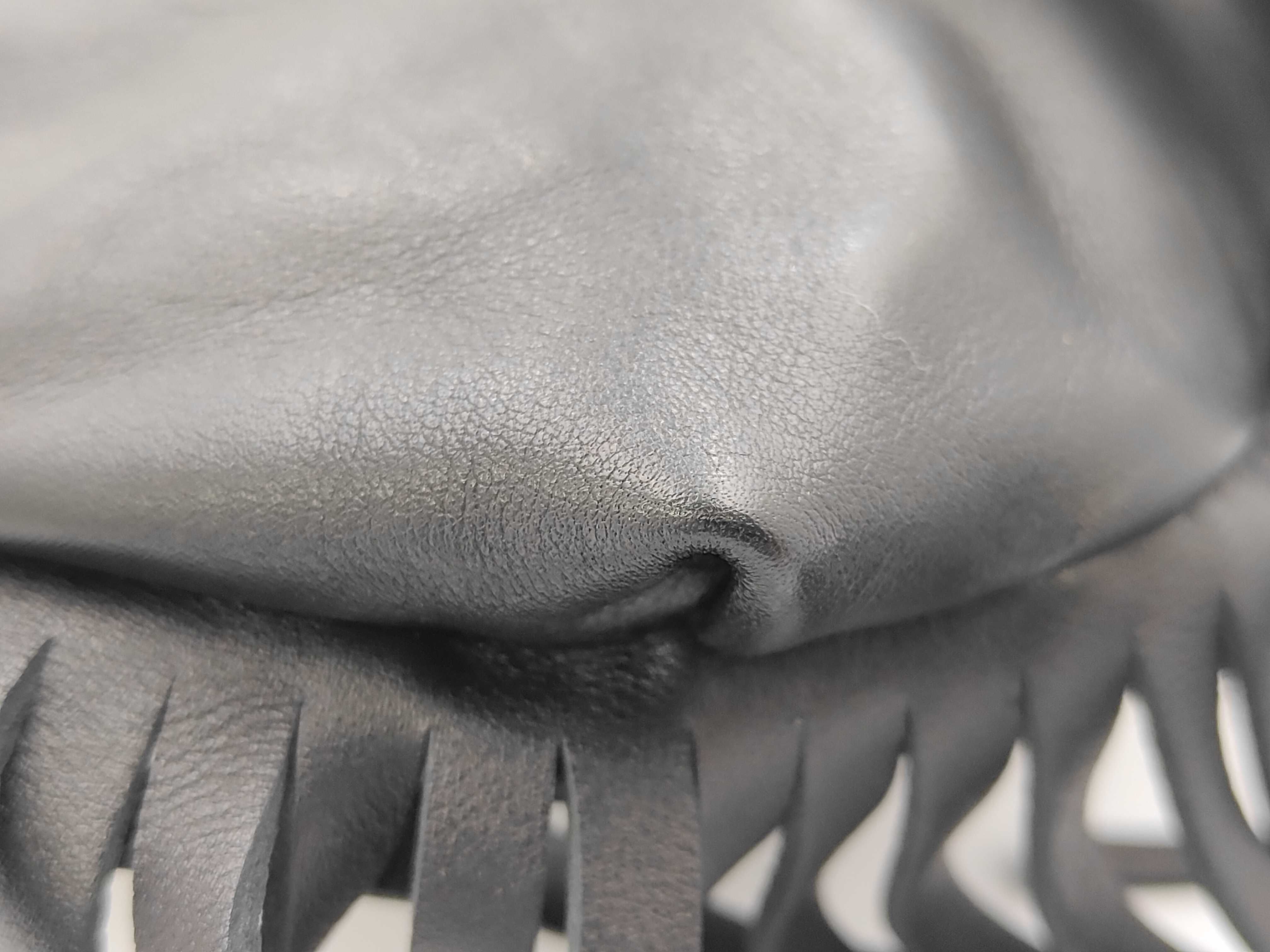 Fringe One-Shoulder Bag, Lambskin, Black Bag — view 6