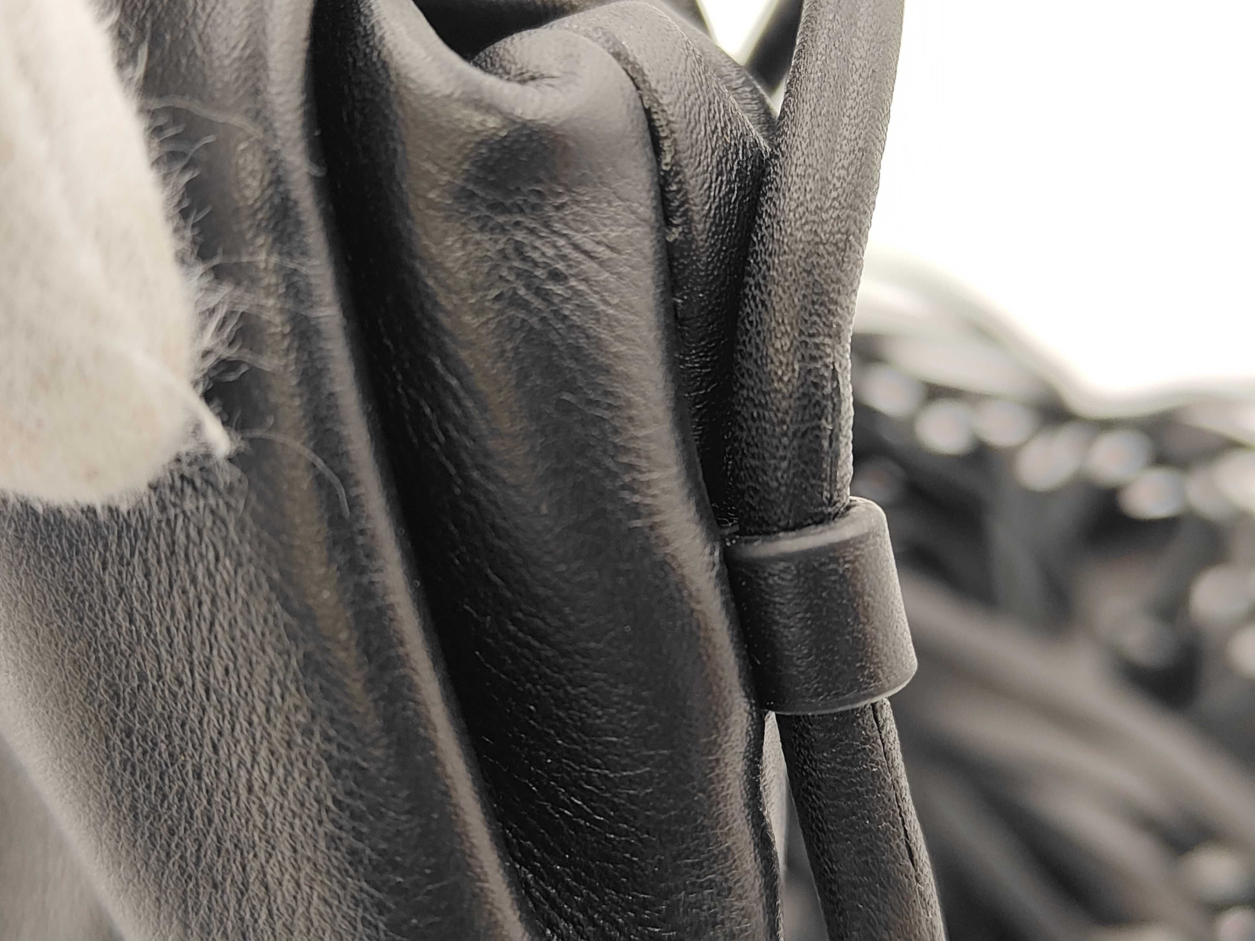 Fringe One-Shoulder Bag, Lambskin, Black Bag — view 7