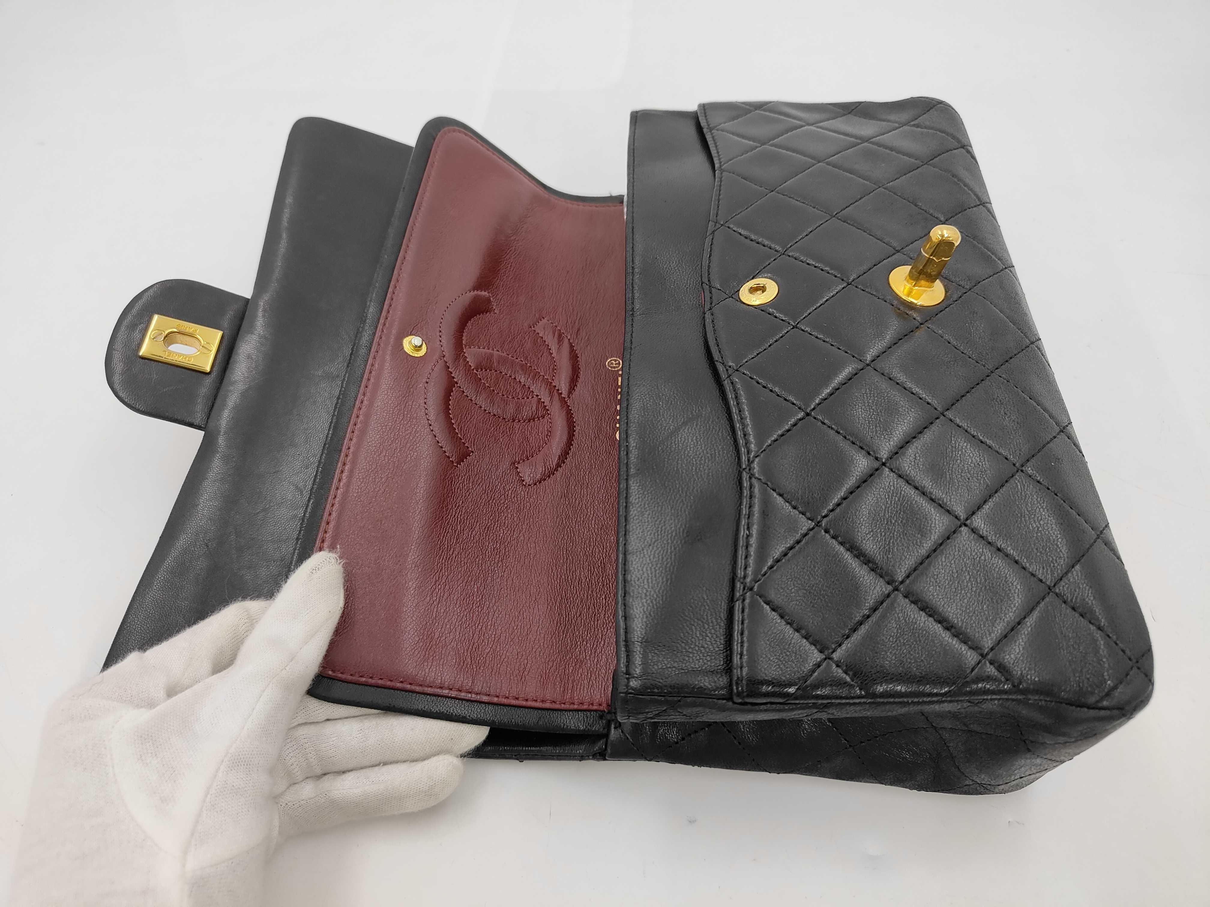 Lambskin Double Flap Shoulder Bag (Model 1) — view 9