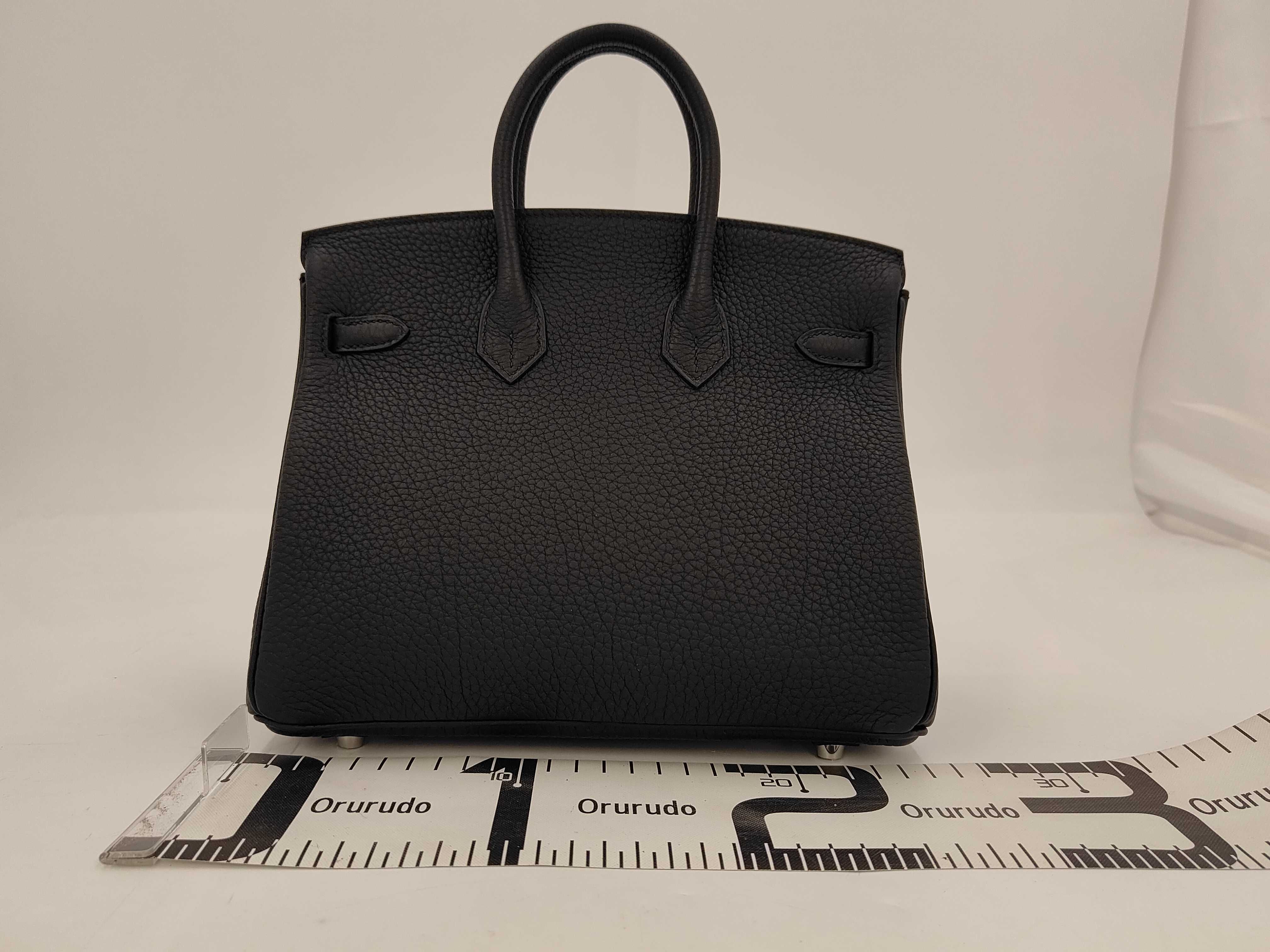 Birkin 25 Togo Black SS K Stamp Handbag — view 2