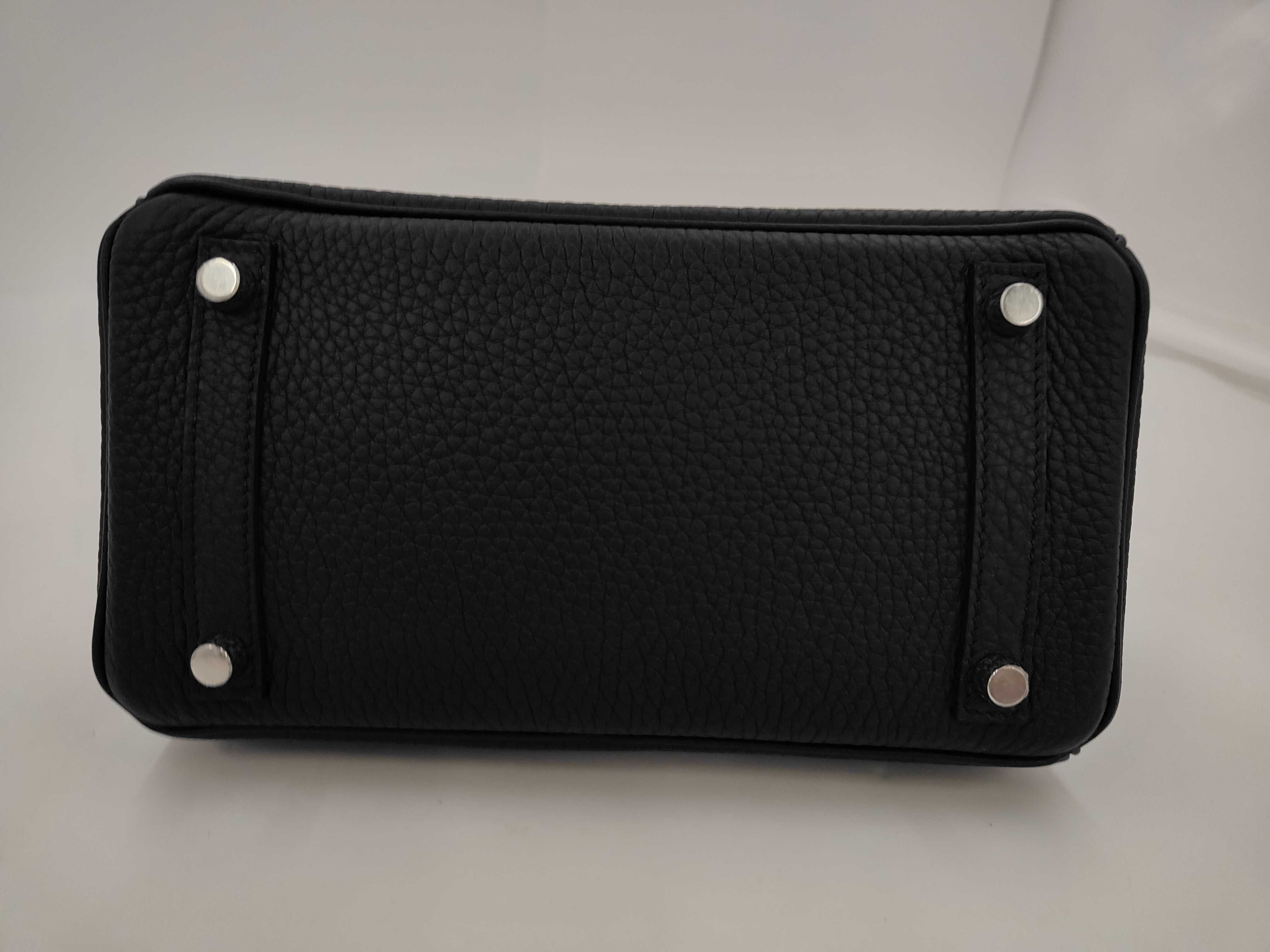 Birkin 25 Togo Black SS K Stamp Handbag — view 3