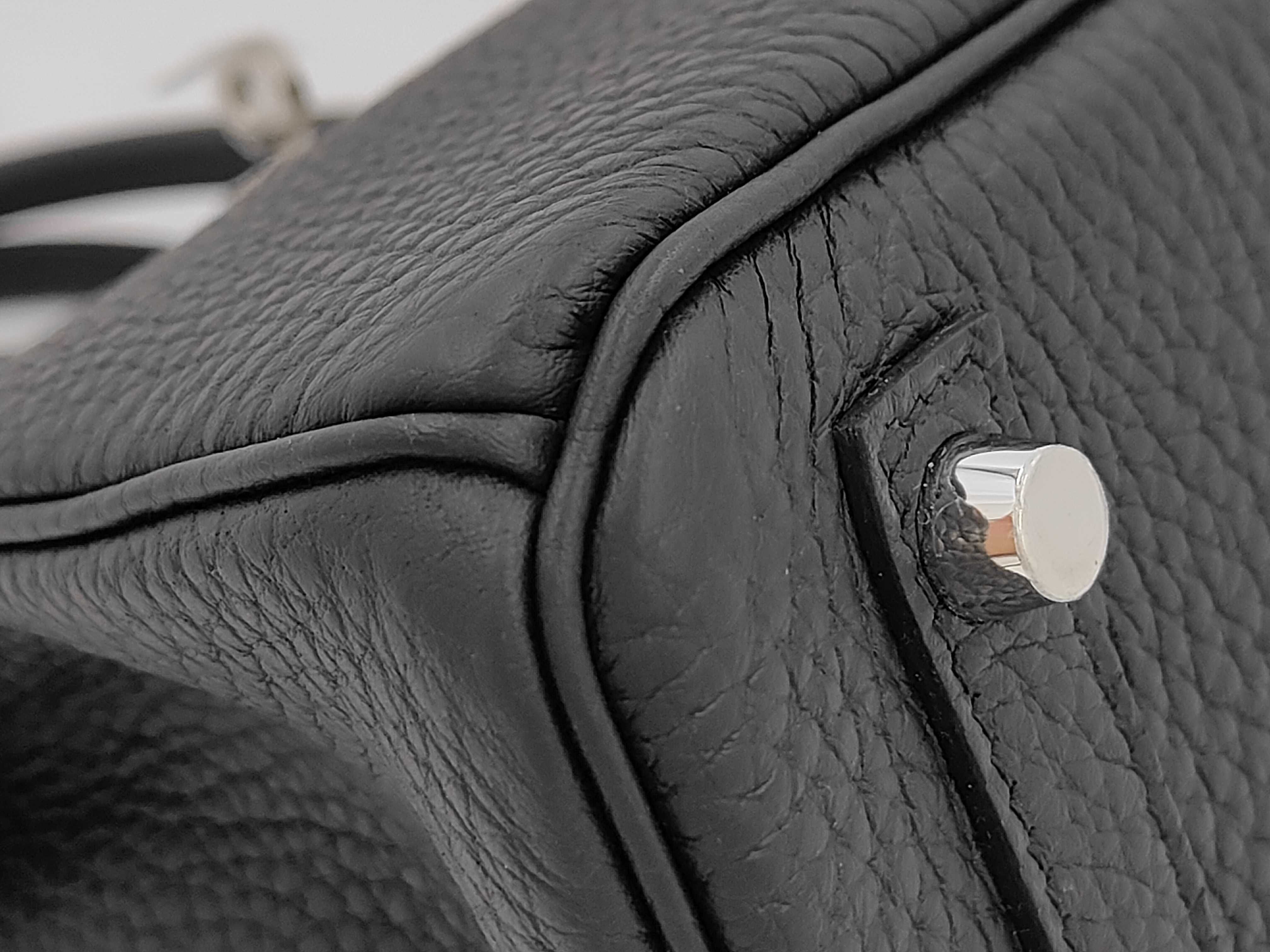 Birkin 25 Togo Black SS K Stamp Handbag — view 4