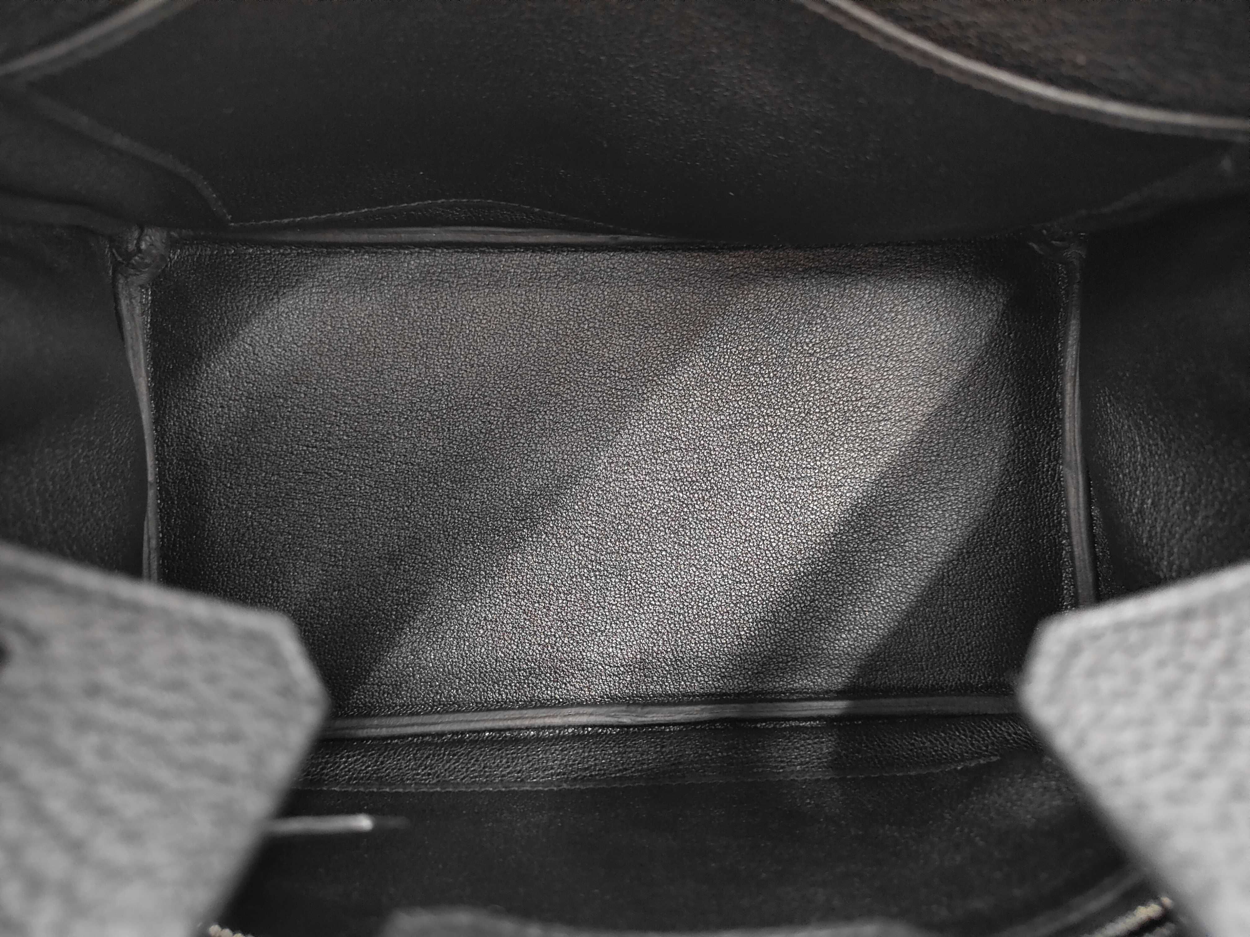 Birkin 25 Togo Black SS K Stamp Handbag — view 6