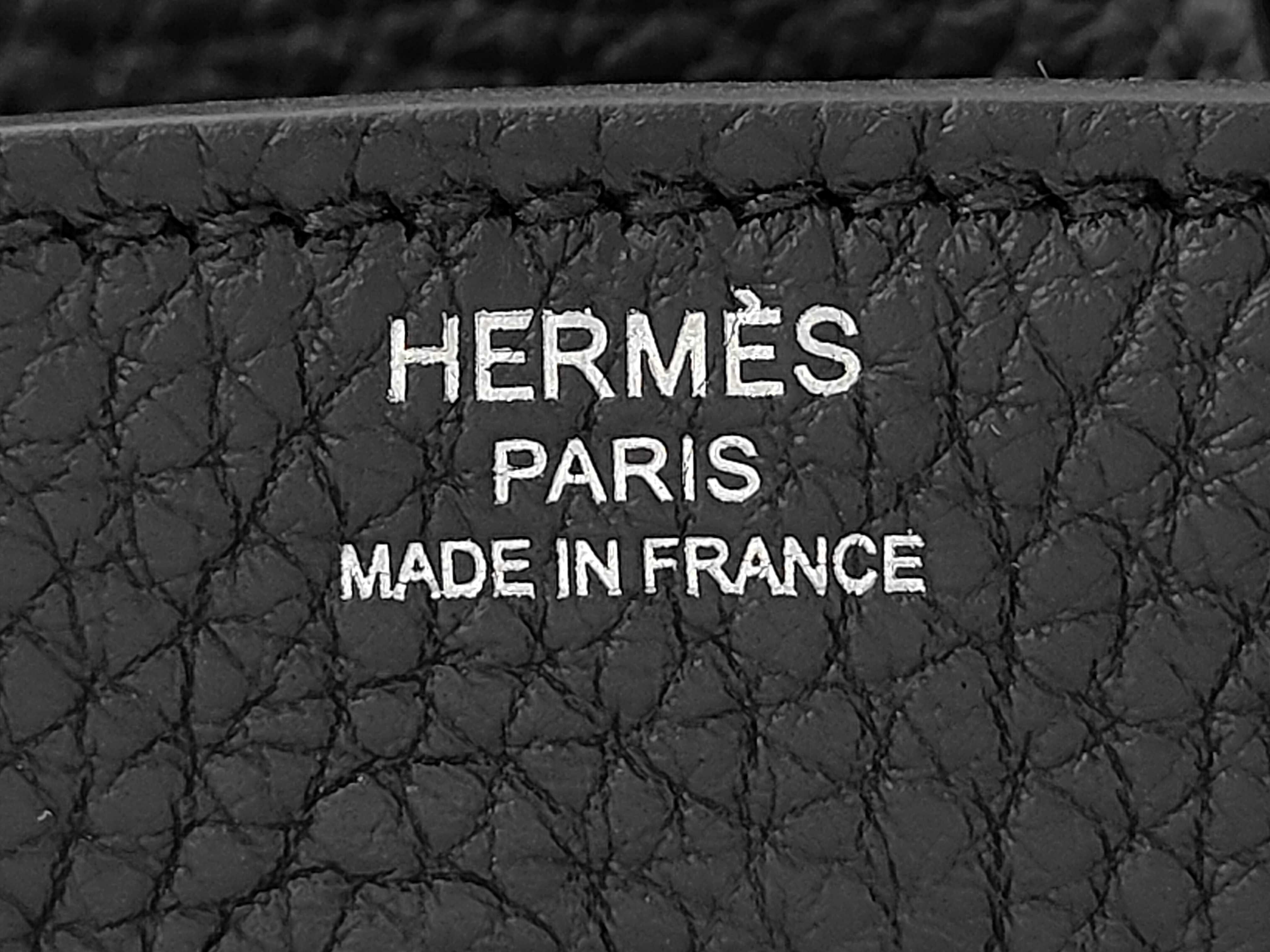 Birkin 25 Togo Black SS K Stamp Handbag — view 9