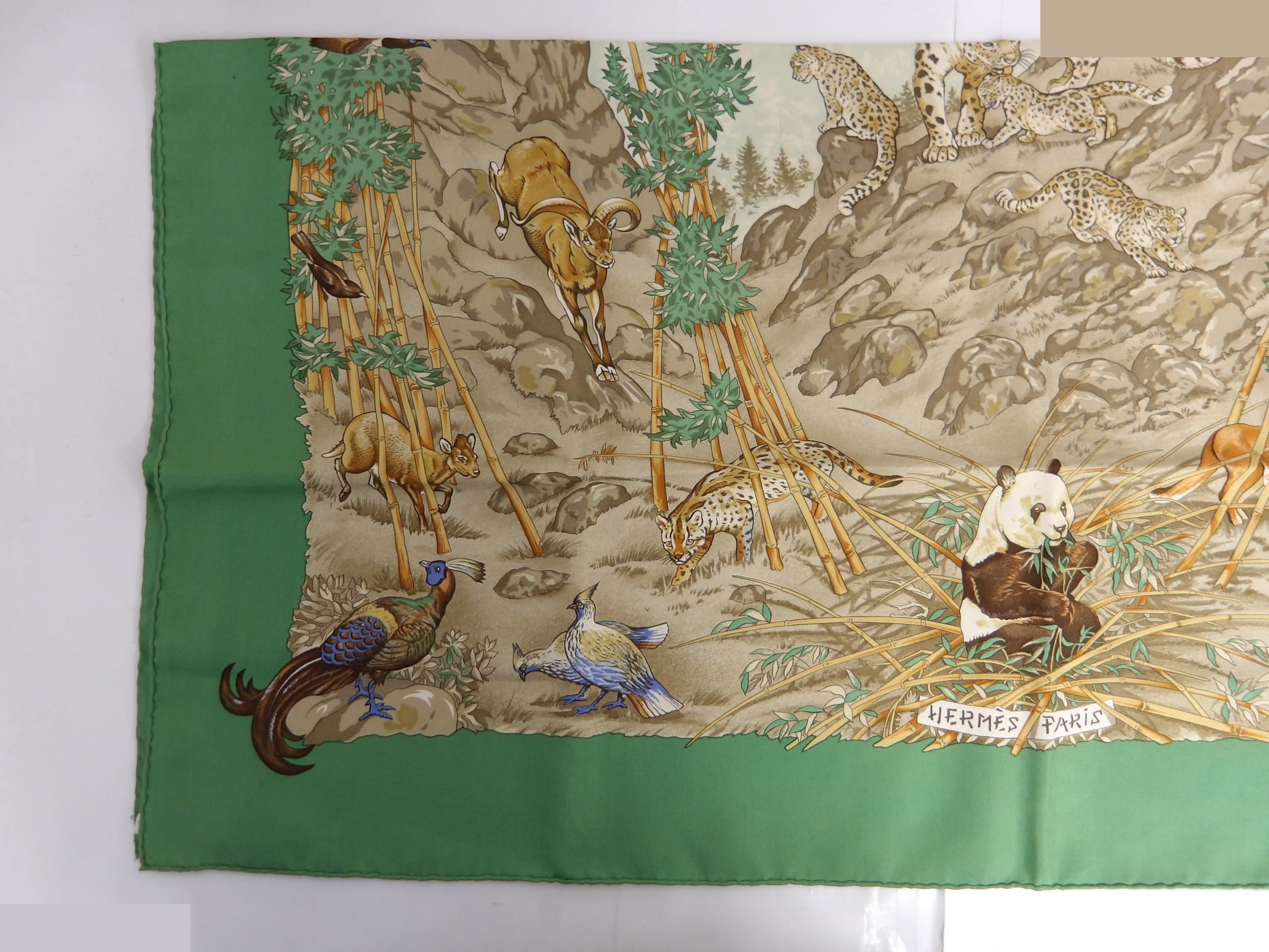 Carre 90 Scarf, Sichuan Province, Panda design, with tag. — view 9