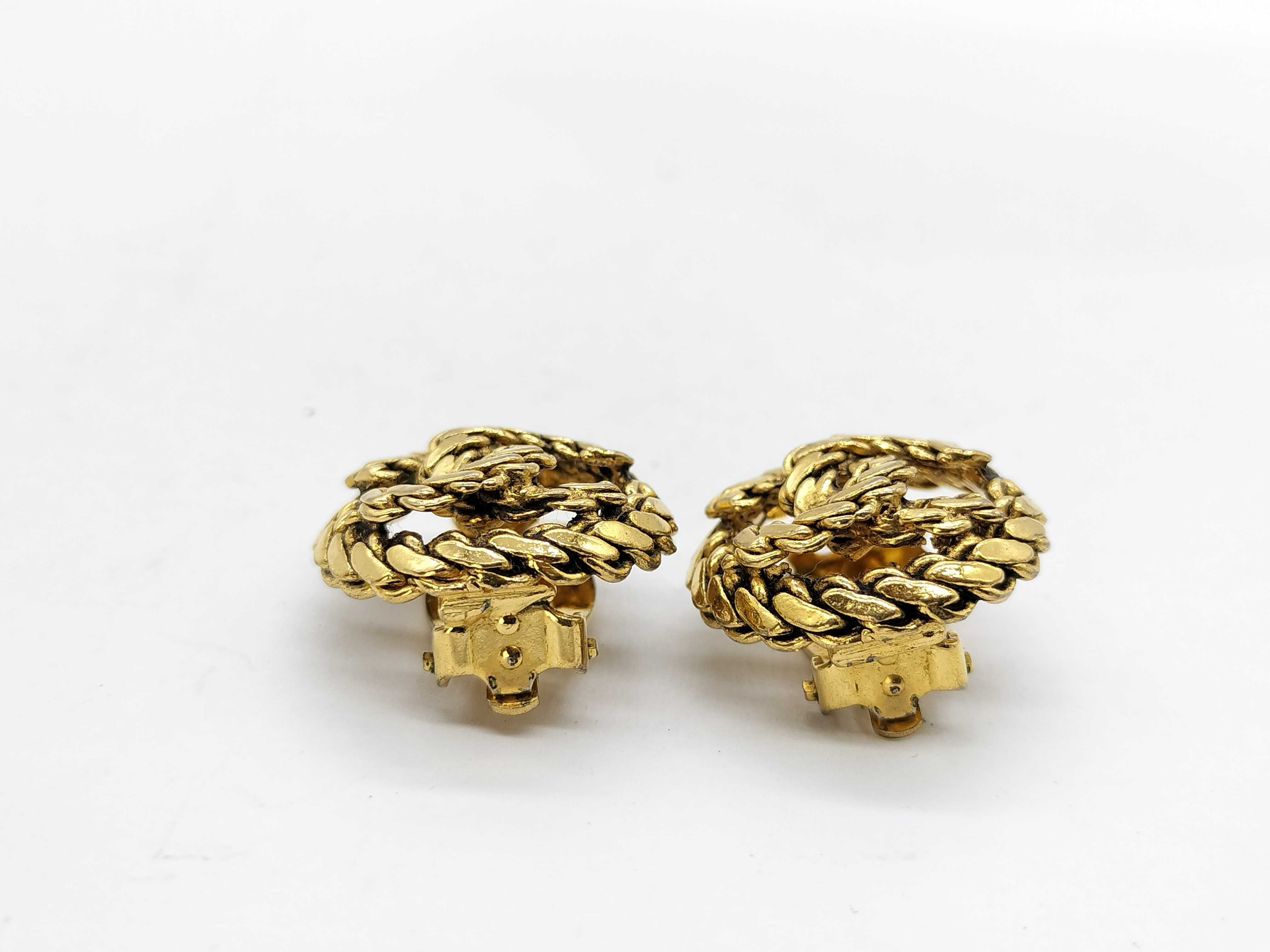 Coco Mark Round Earrings 2188 Gold Hardware Earrings — view 2
