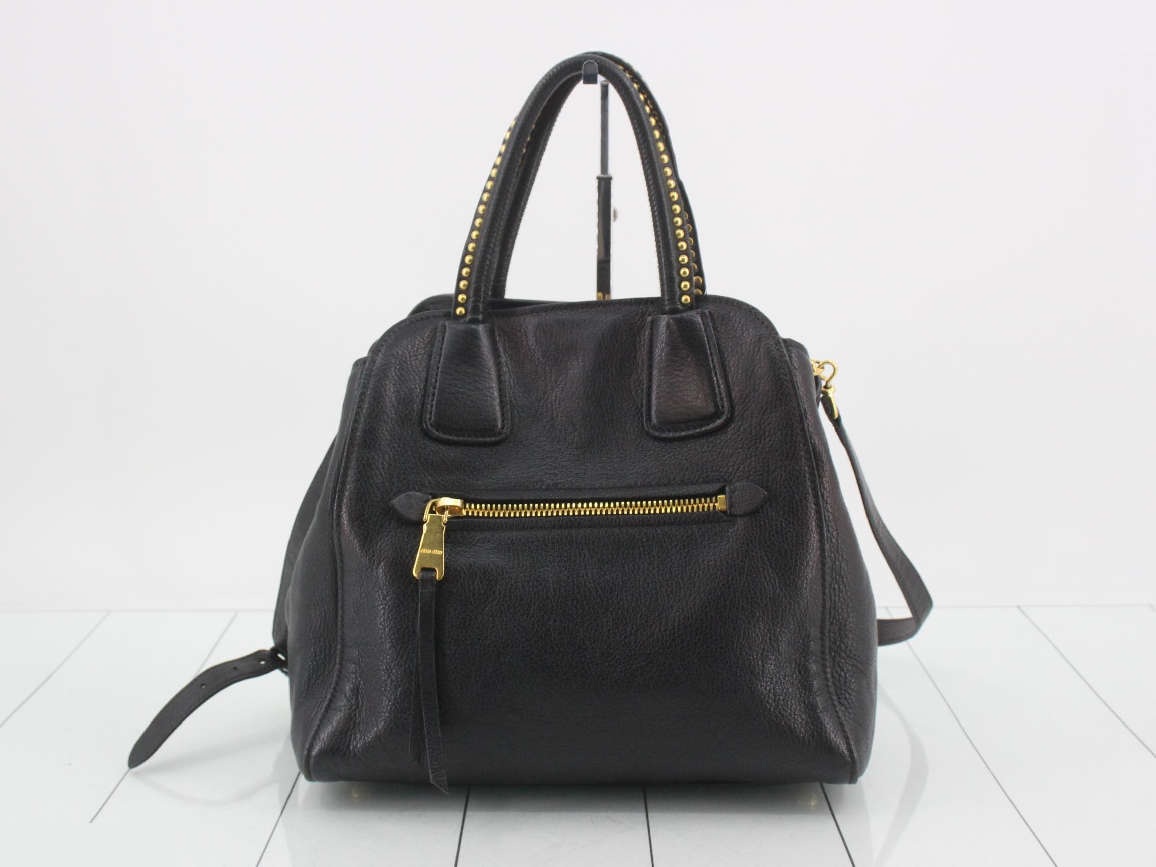 Leather tote bag, 2-way bag, with shoulder strap. — view 2