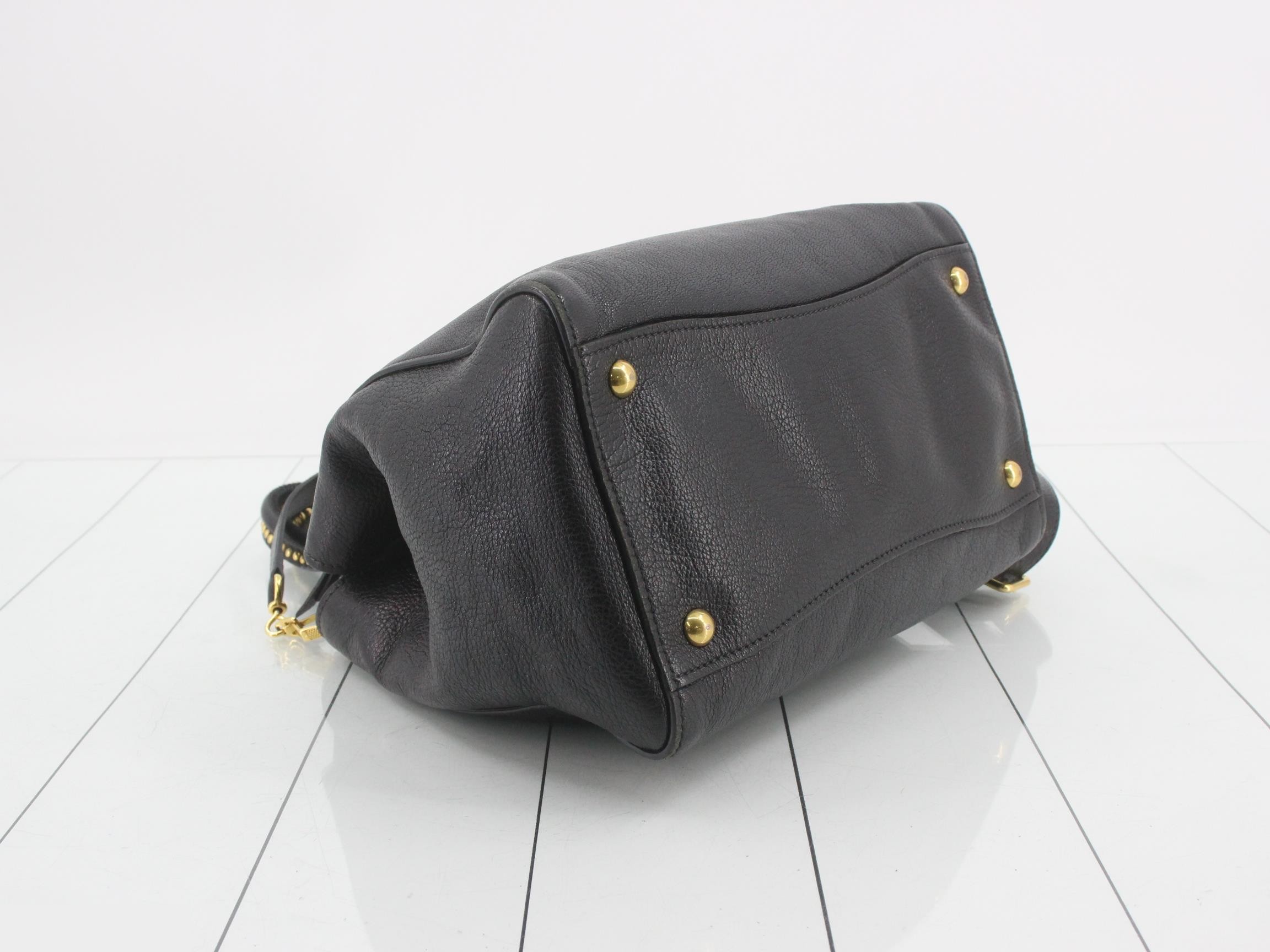 Leather tote bag, 2-way bag, with shoulder strap. — view 5