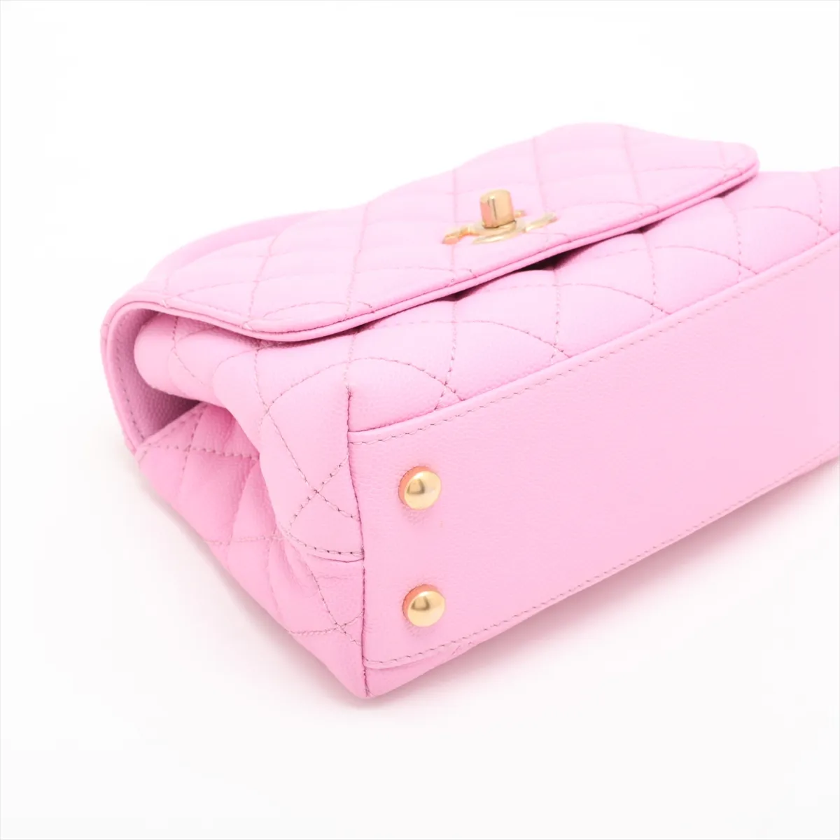 [Individually packaged] Chanel Coco Handle 19 XXS Caviar Skin 2-Way Handbag Pink Gold Hardware T36KTET0 Random Plate AS2215 — view 4