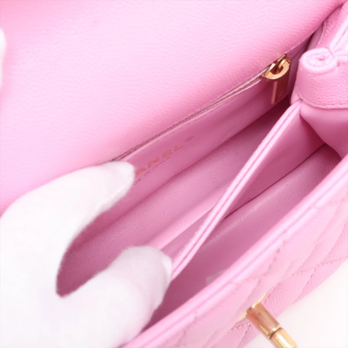 [Individually packaged] Chanel Coco Handle 19 XXS Caviar Skin 2-Way Handbag Pink Gold Hardware T36KTET0 Random Plate AS2215 — view 10