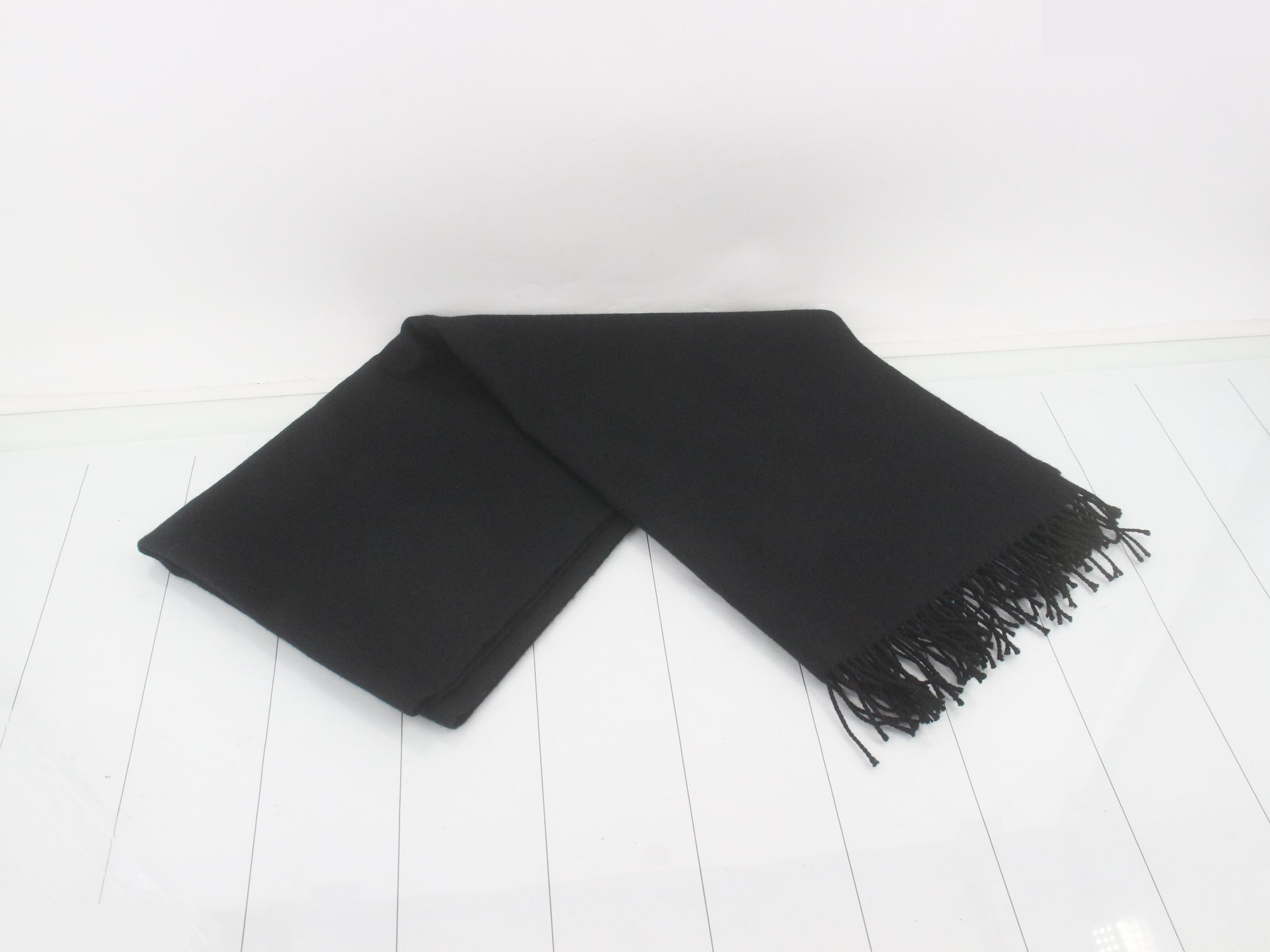 scarf, black, cashmere — view 2