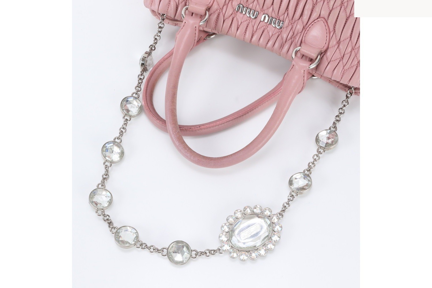 Matelassé Nappa Crystal Leather 2-Way Shoulder Bag — view 4