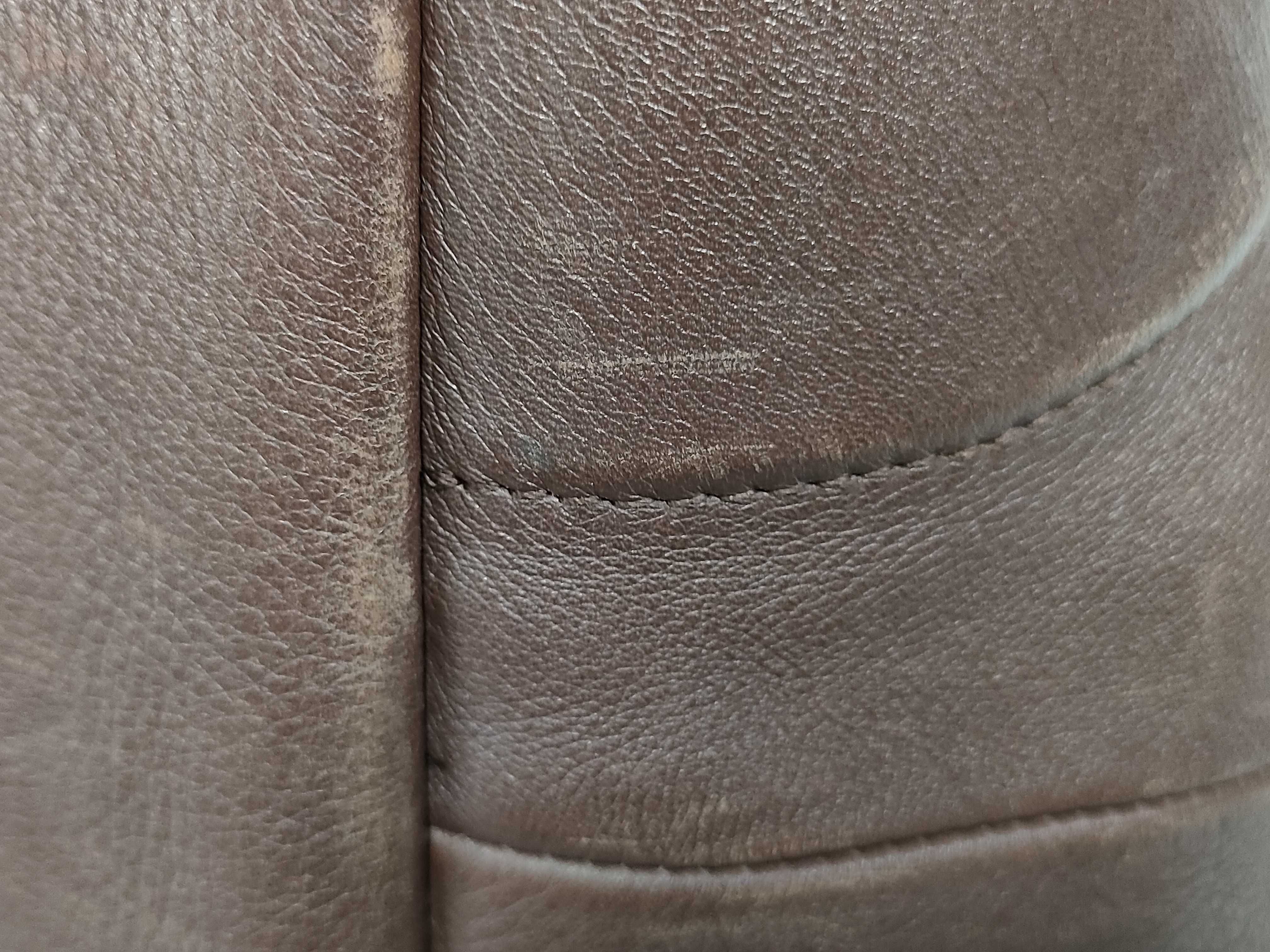 Leather Boston Bag, Brown — view 8