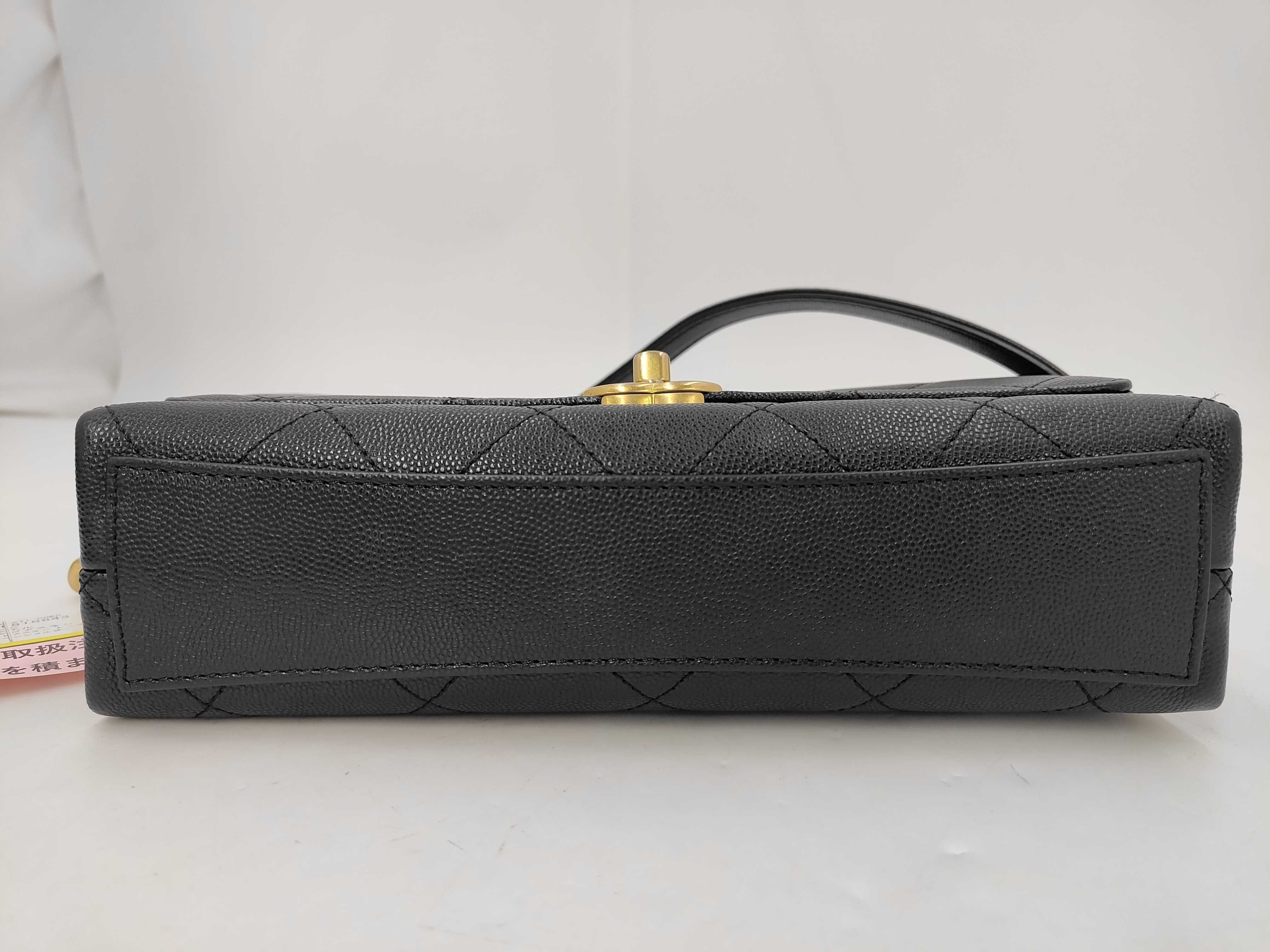 caviar skin top handle chain shoulder bag — view 5