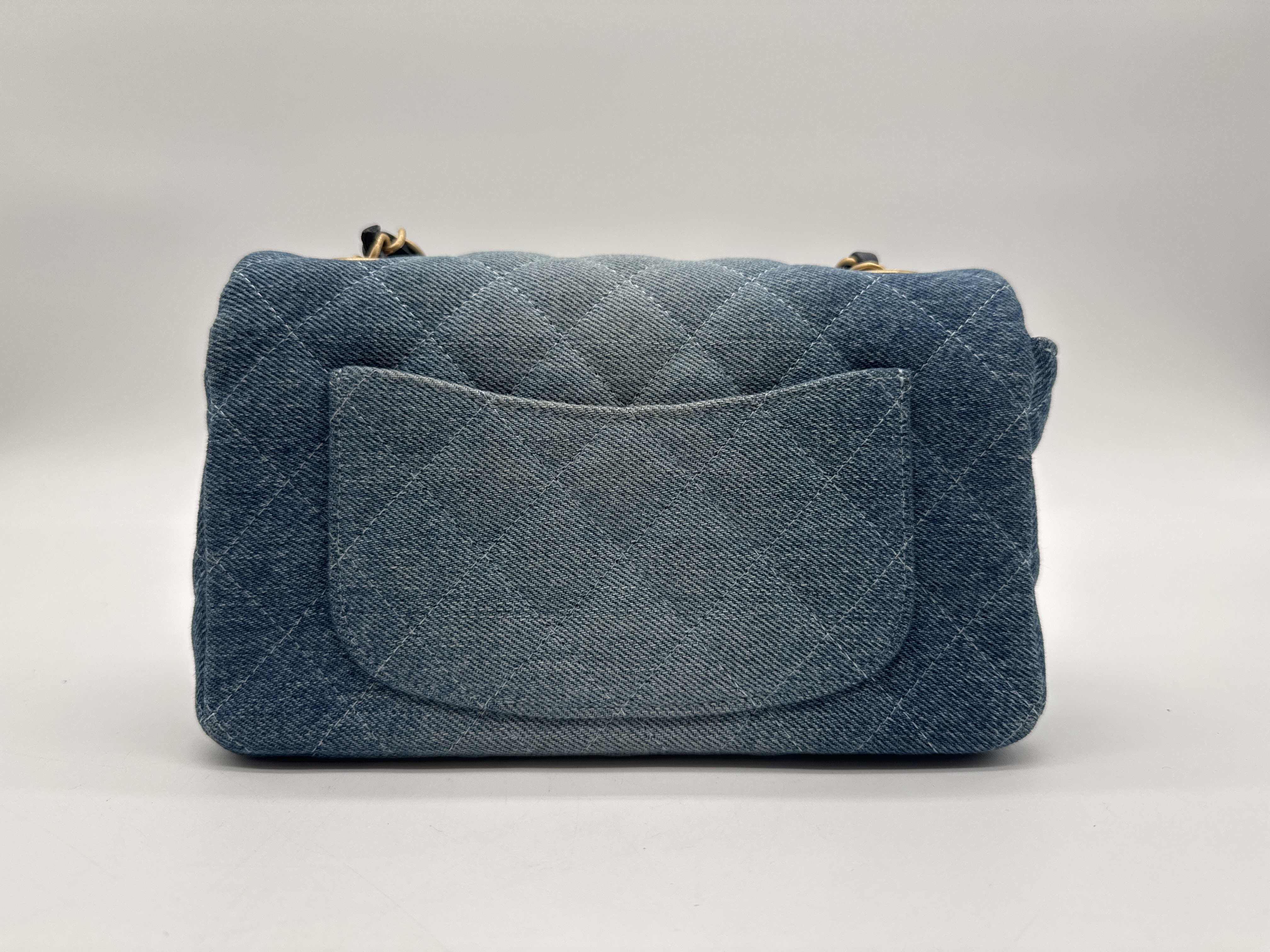 Denim Mini Matelassé 20 Shoulder Bag — view 2