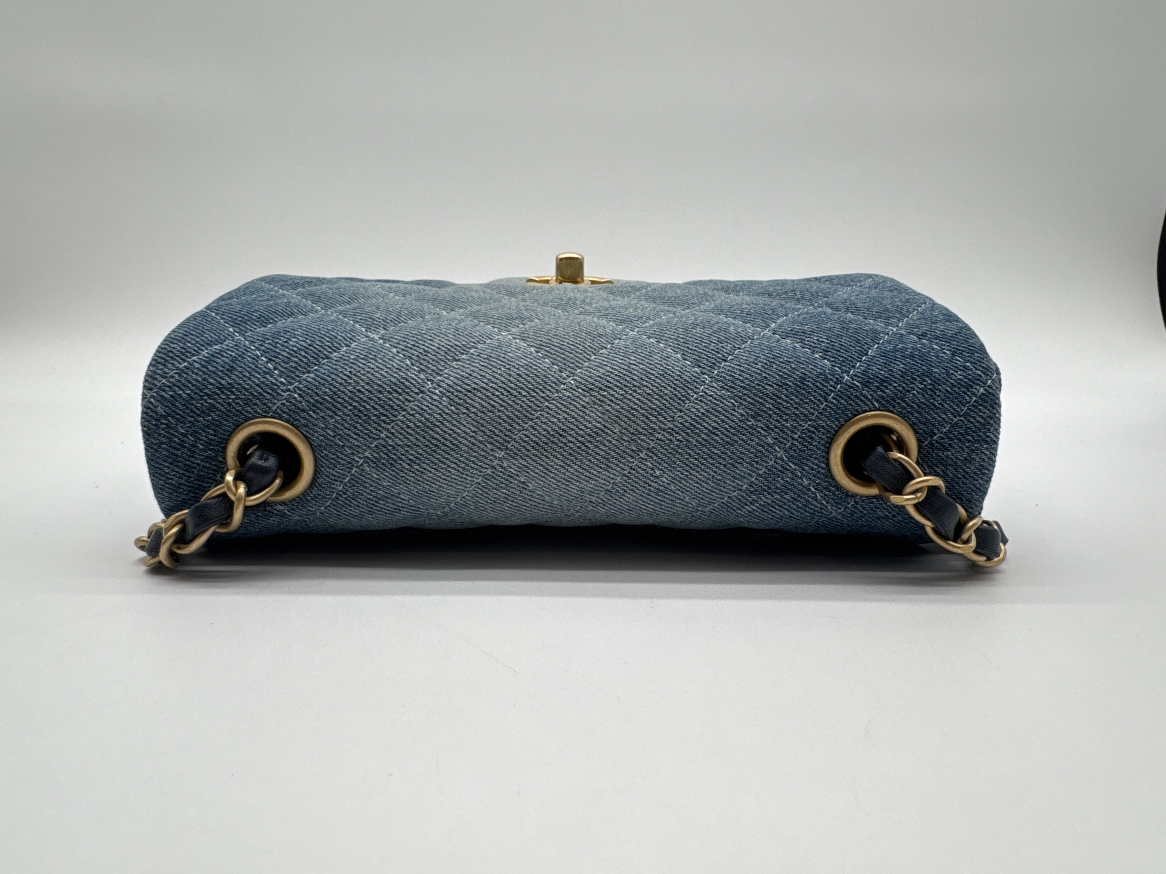 Denim Mini Matelassé 20 Shoulder Bag — view 5