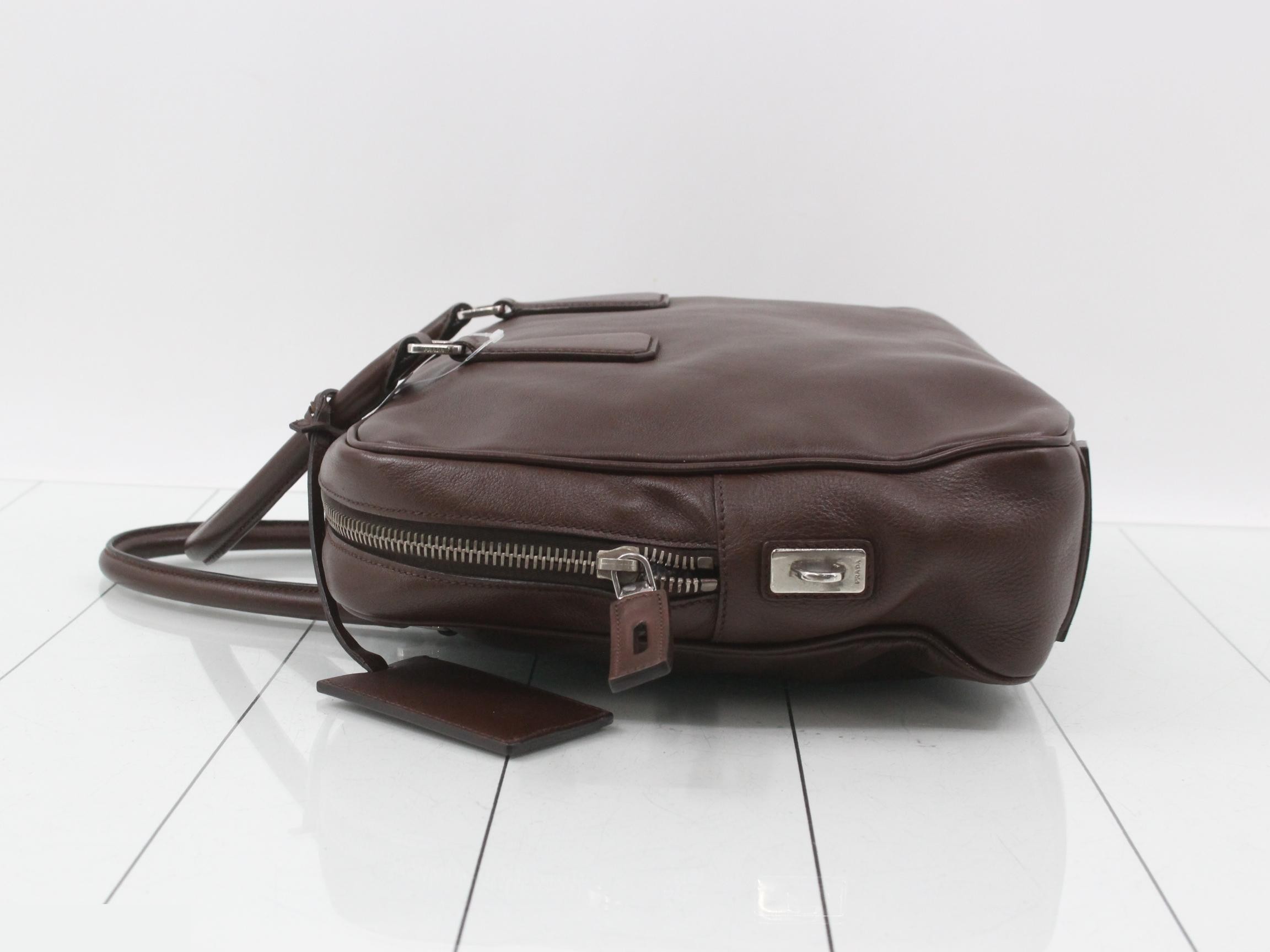 Leather Triangle Plate Handbag — view 4
