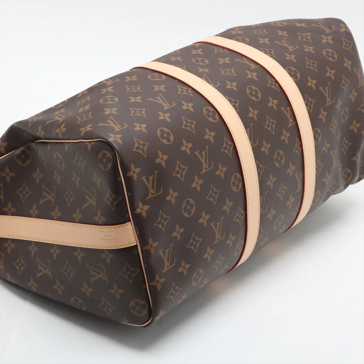 Monogram Keepall Bandoulière 45 M41418 Brown, RFID Detectable, with Charm — view 4