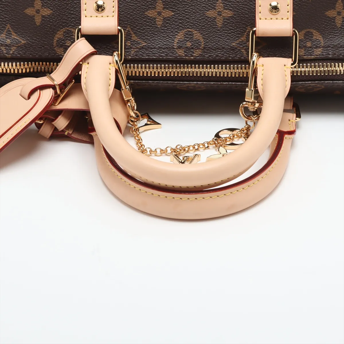 Monogram Keepall Bandoulière 45 M41418 Brown, RFID Detectable, with Charm — view 5