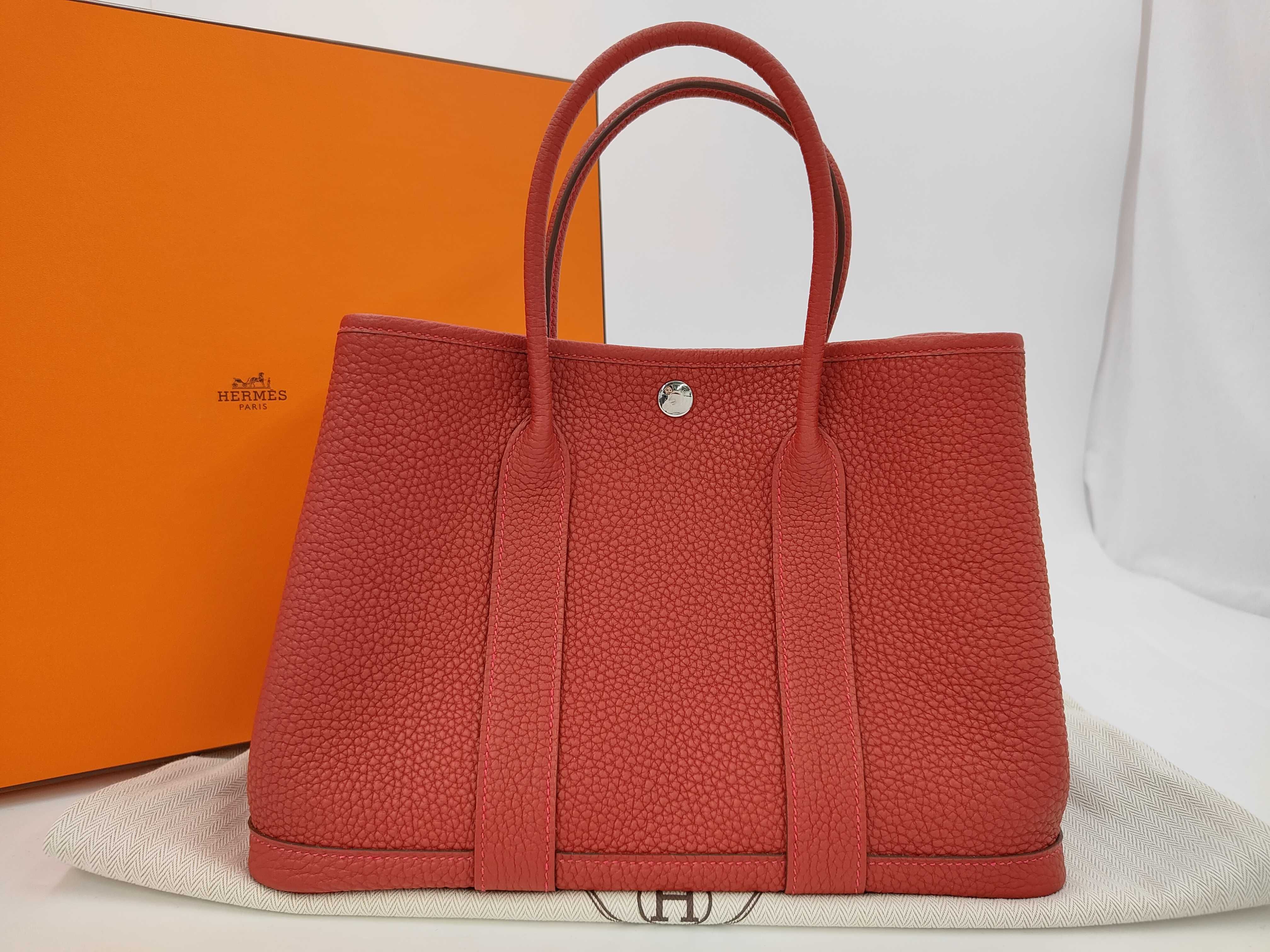 Garden Party TPM G Engraved Rouge Piment Tote Bag