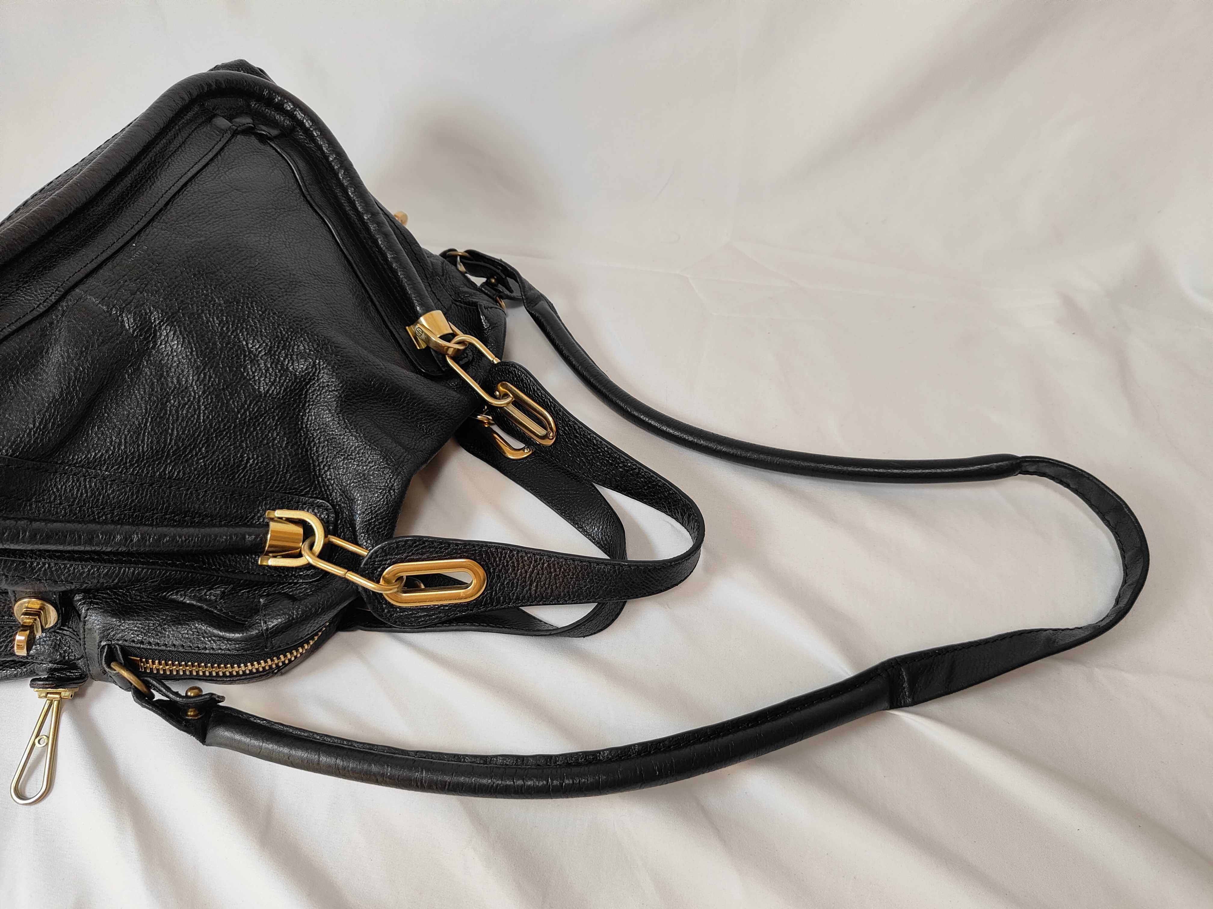 Paraty Medium Black Calfskin Tote Bag (Handbag) — view 6