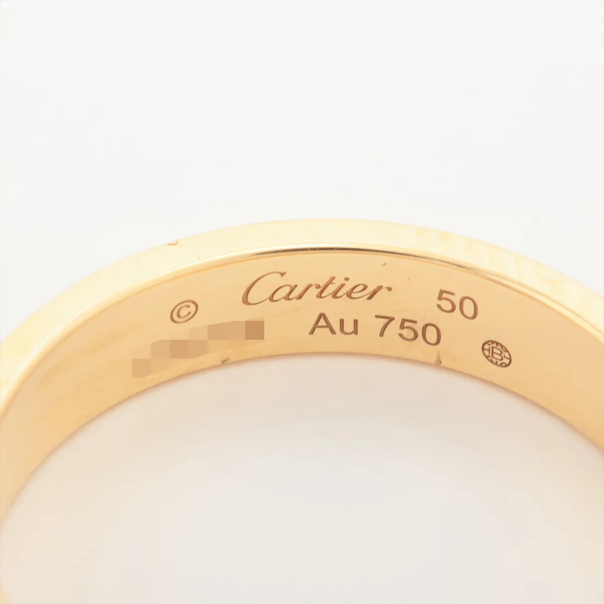 Mini Love Ring 750 (Yellow Gold) 3.1g 50 VAI708 (Dents) — view 3