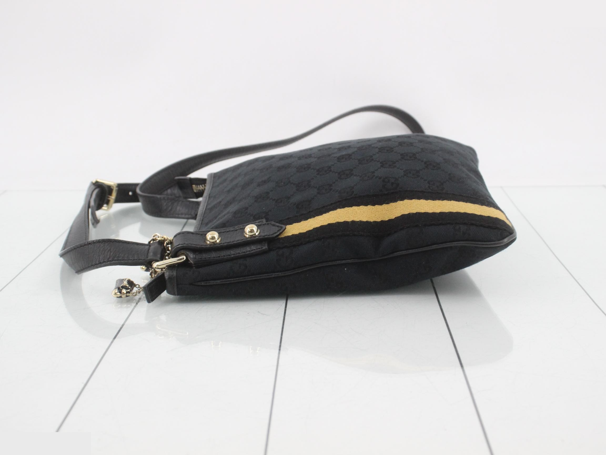 GG Canvas Charm Shoulder Bag, Sherry, Black, with Dust Bag, W25 — view 4