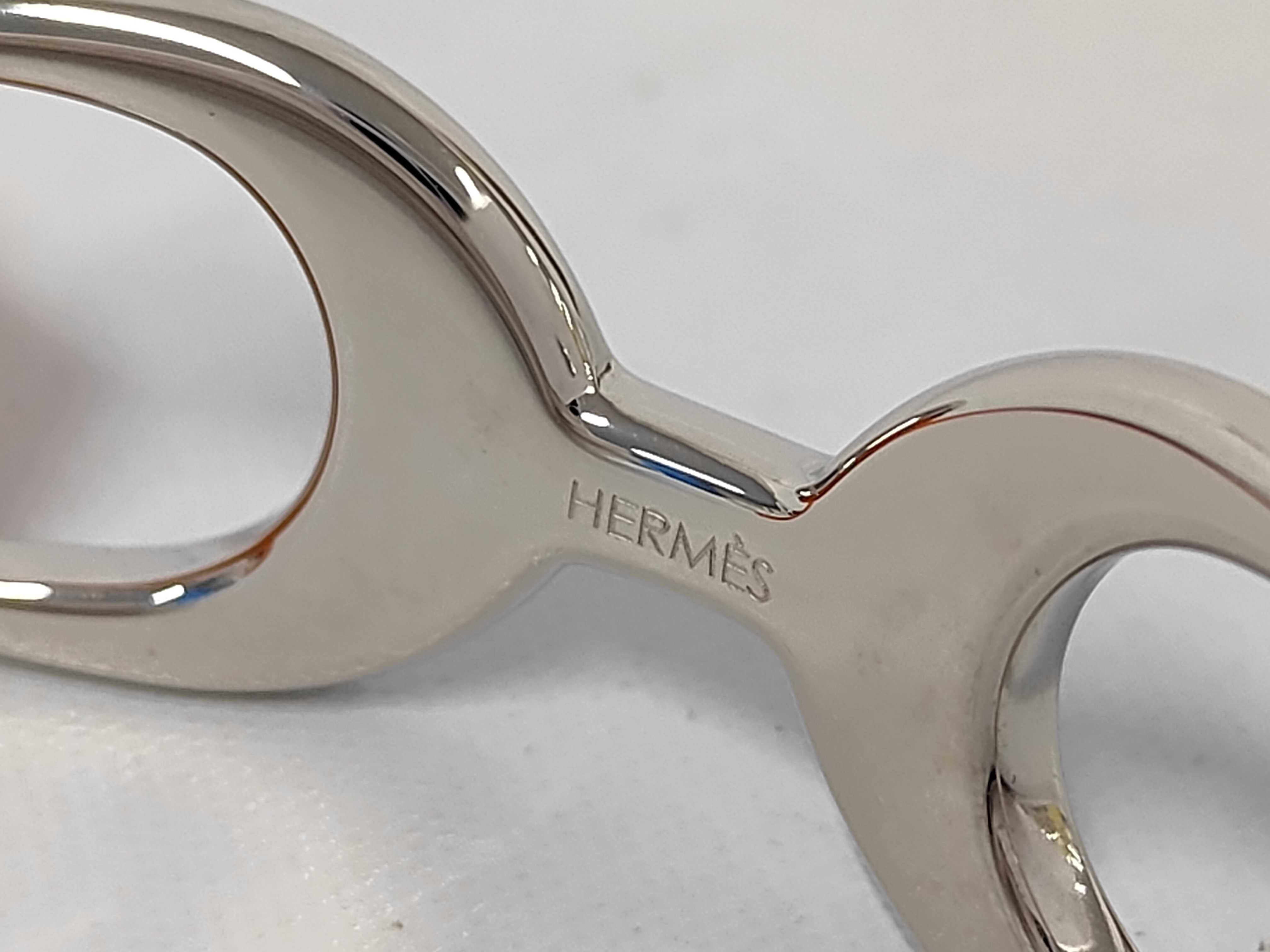 Pavane Double Bracelet, Epsom Leather, Orange, P Stamp, Hermes Bracelet/Bangle — view 7