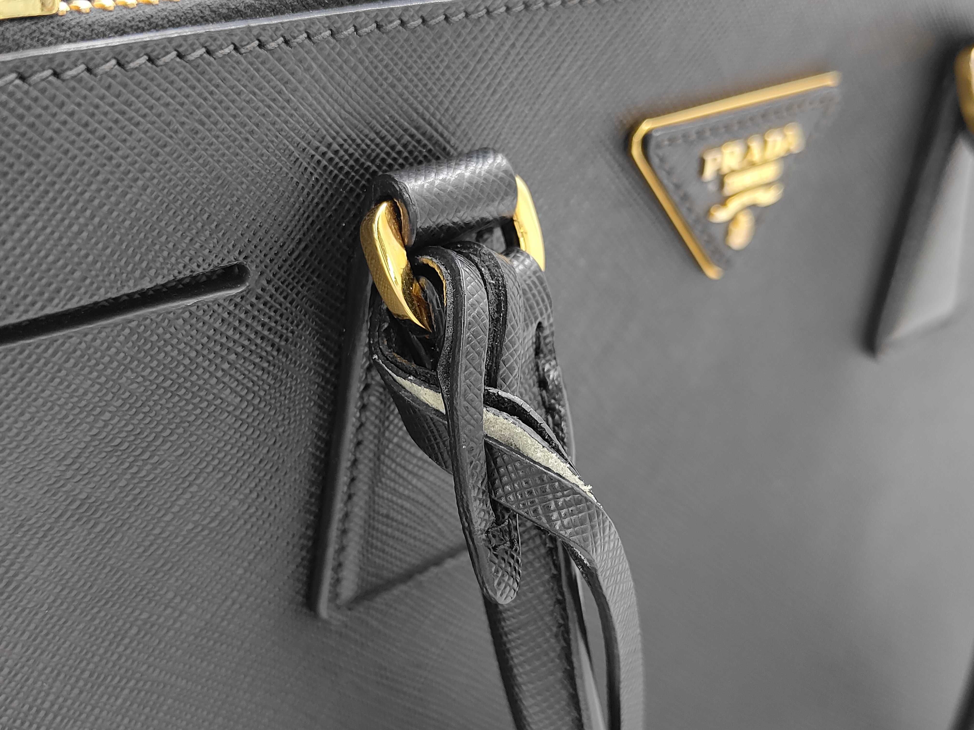 Saffiano Galleria Medium Handbag, Black — view 12