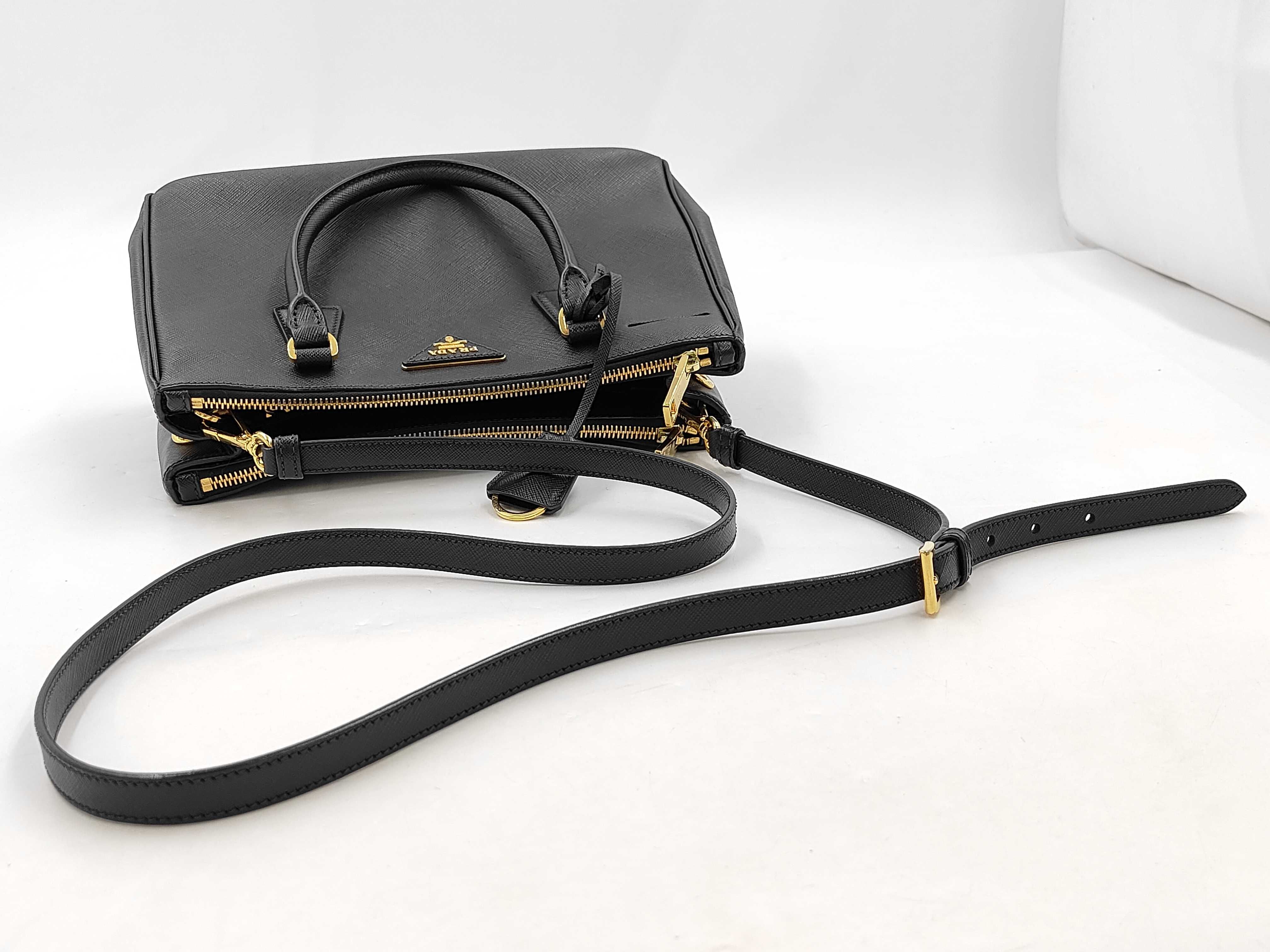 Saffiano Galleria Medium Handbag, Black — view 6