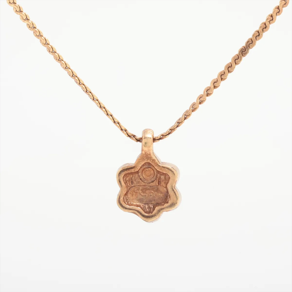necklace, GP x rhinestones, gold, — view 2