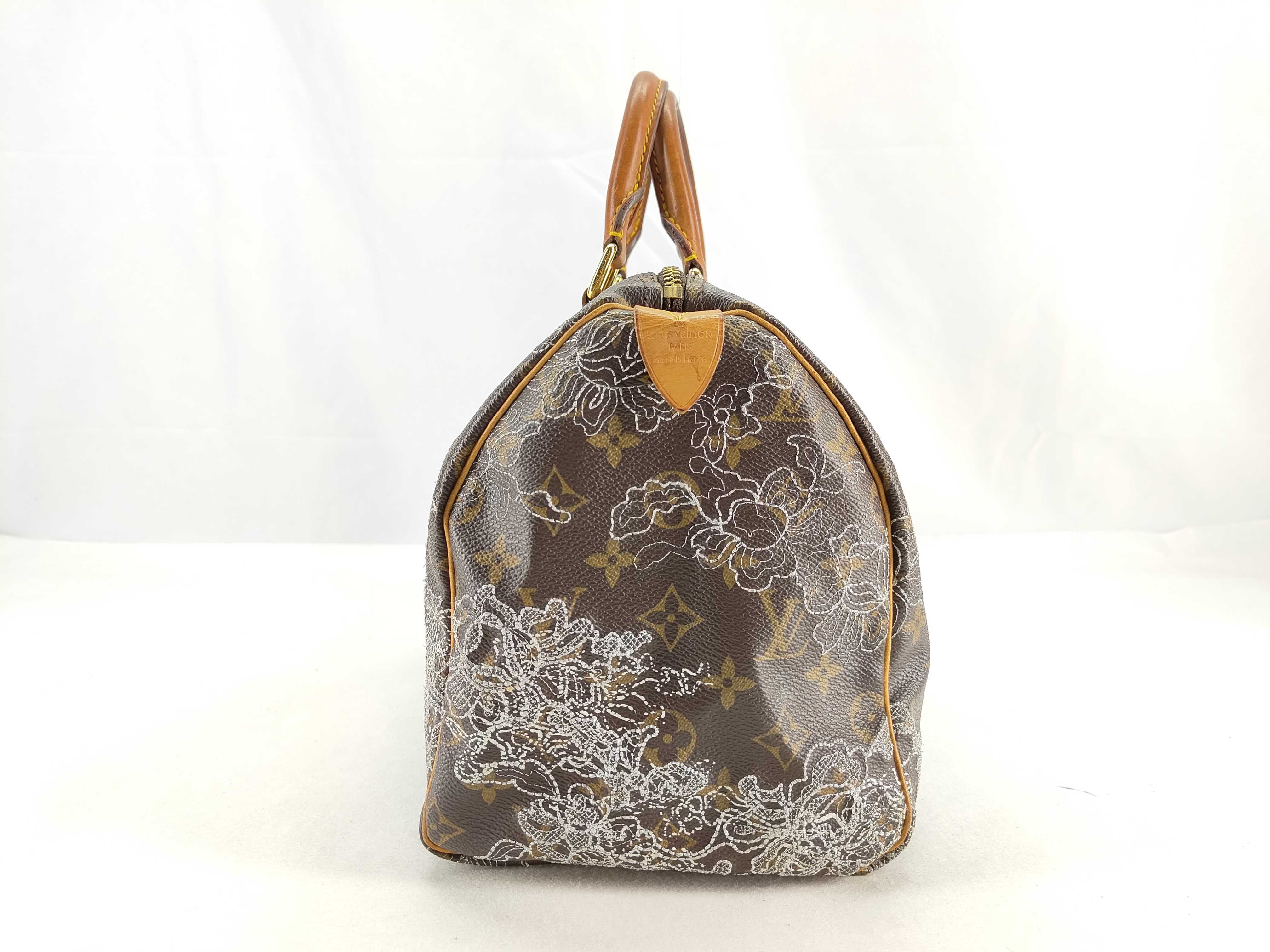 Monogram Louis Vuitton Dentelle Speedy 30 Boston Bag — view 3
