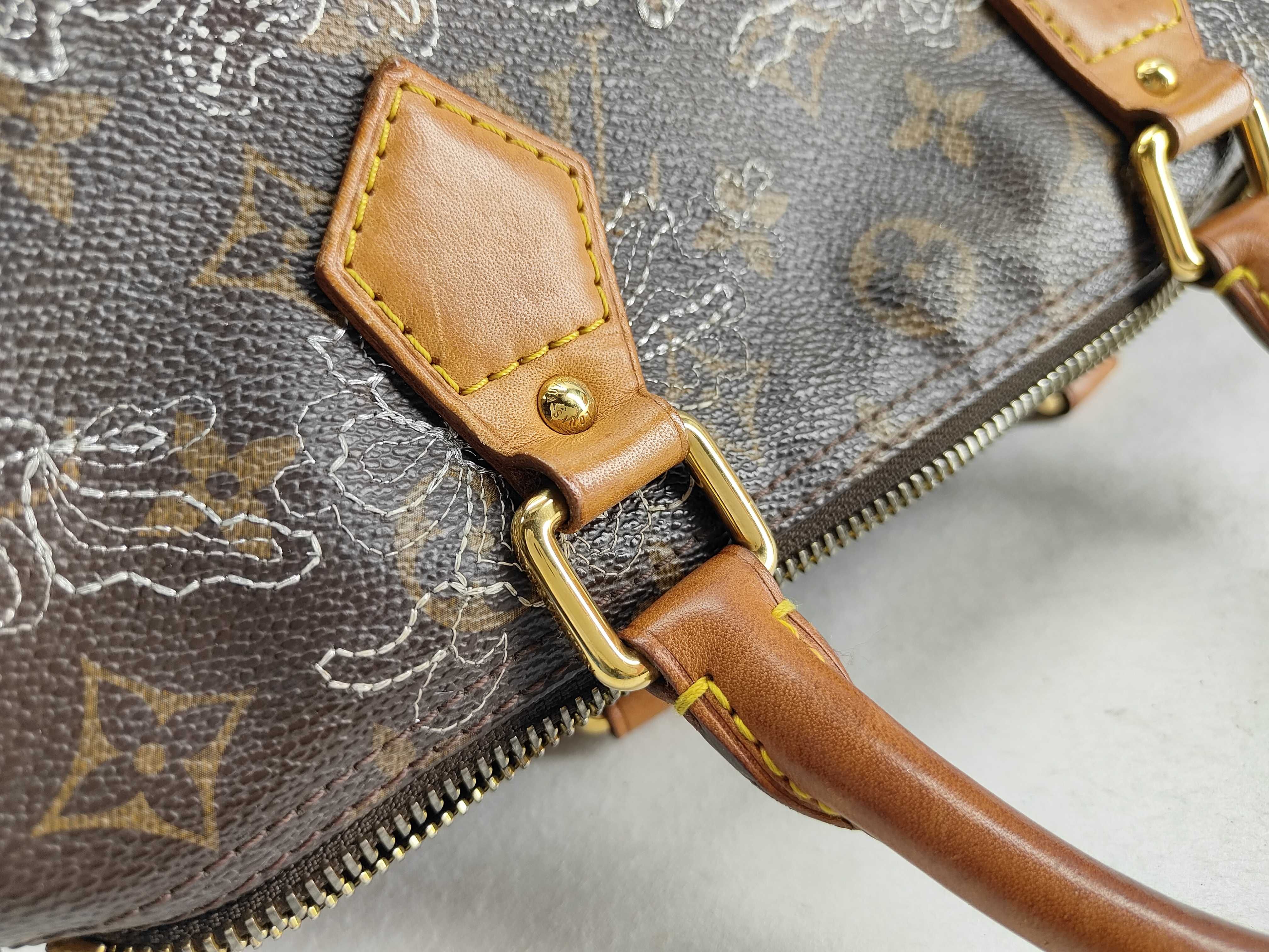 Monogram Louis Vuitton Dentelle Speedy 30 Boston Bag — view 7