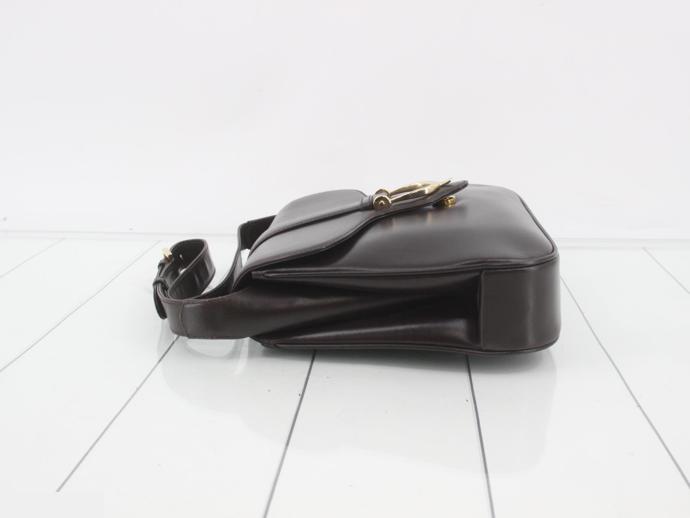 Old Gucci leather semi-shoulder bag — view 4