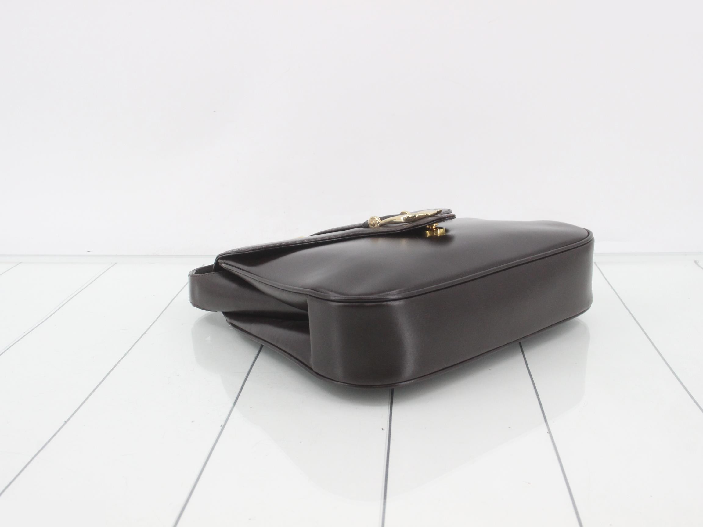 Old Gucci leather semi-shoulder bag — view 5